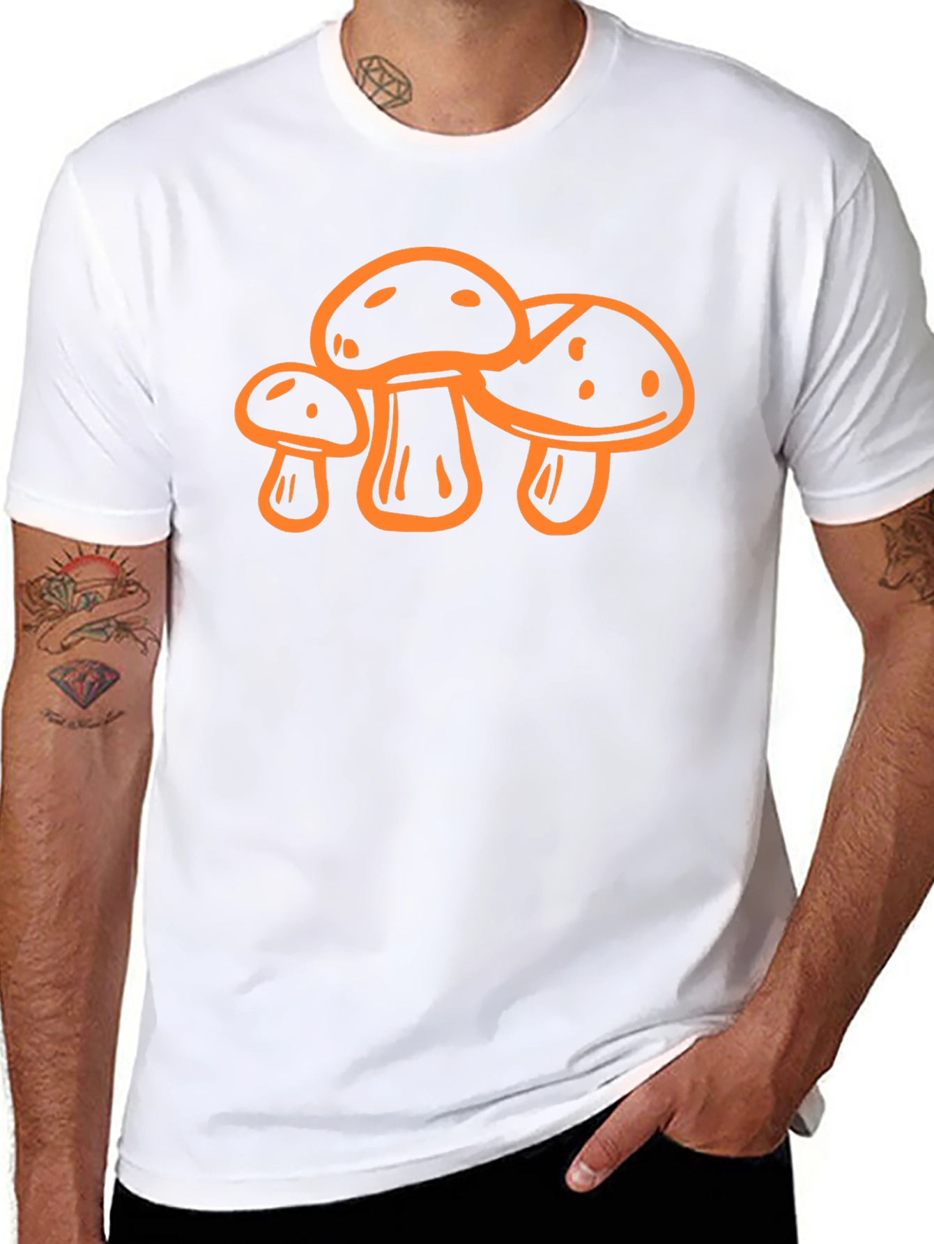 Mushroom Graphic T-Shirt - Black