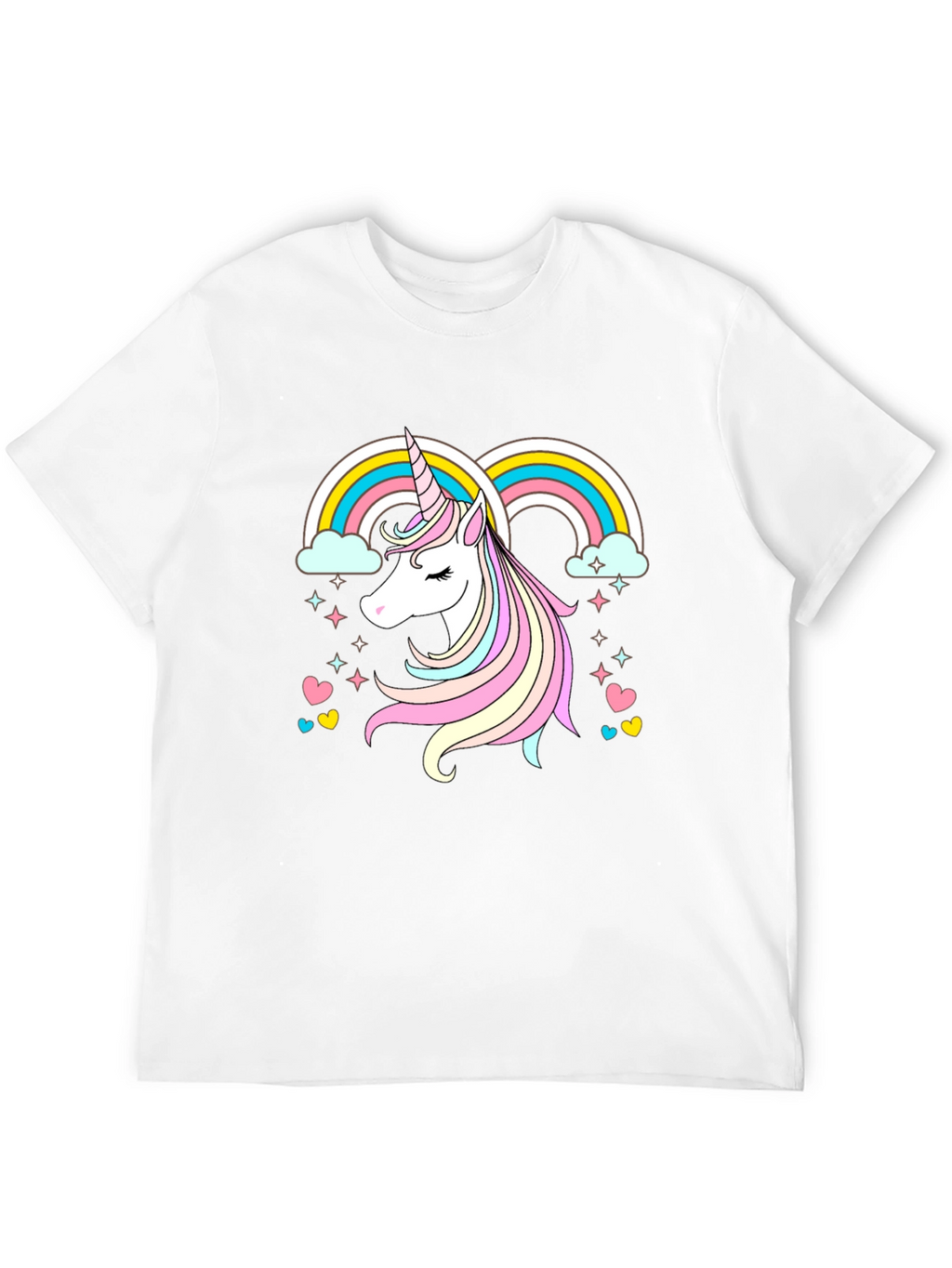 Unicorn Rainbow Graphic Tee - Black
