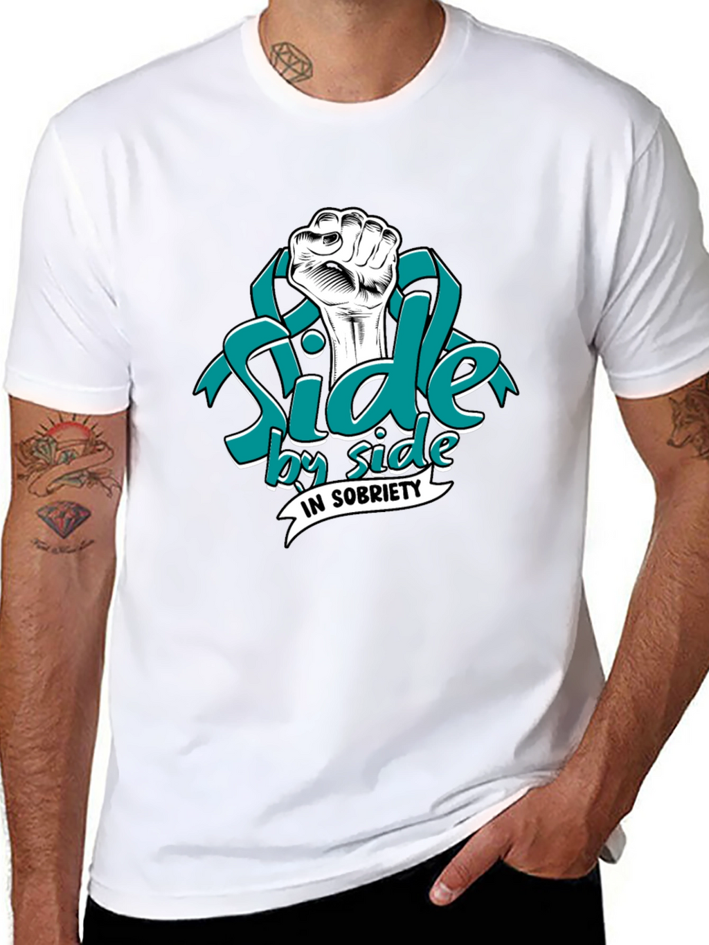 Side by Side in Sobriety Graphic T-Shirt