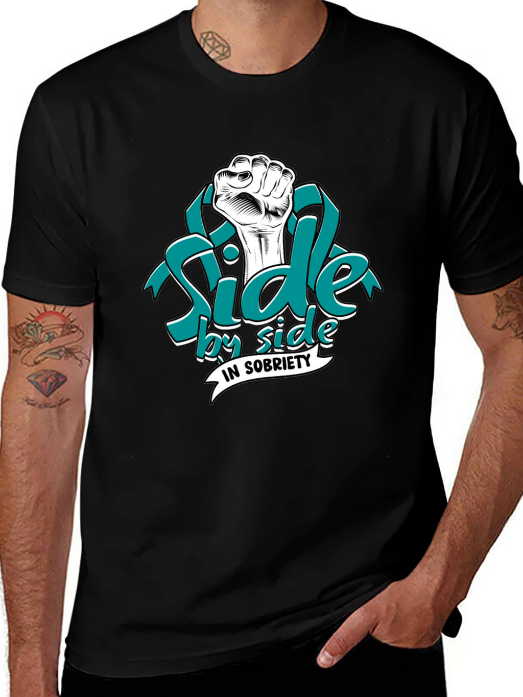 Side by Side in Sobriety Graphic T-Shirt