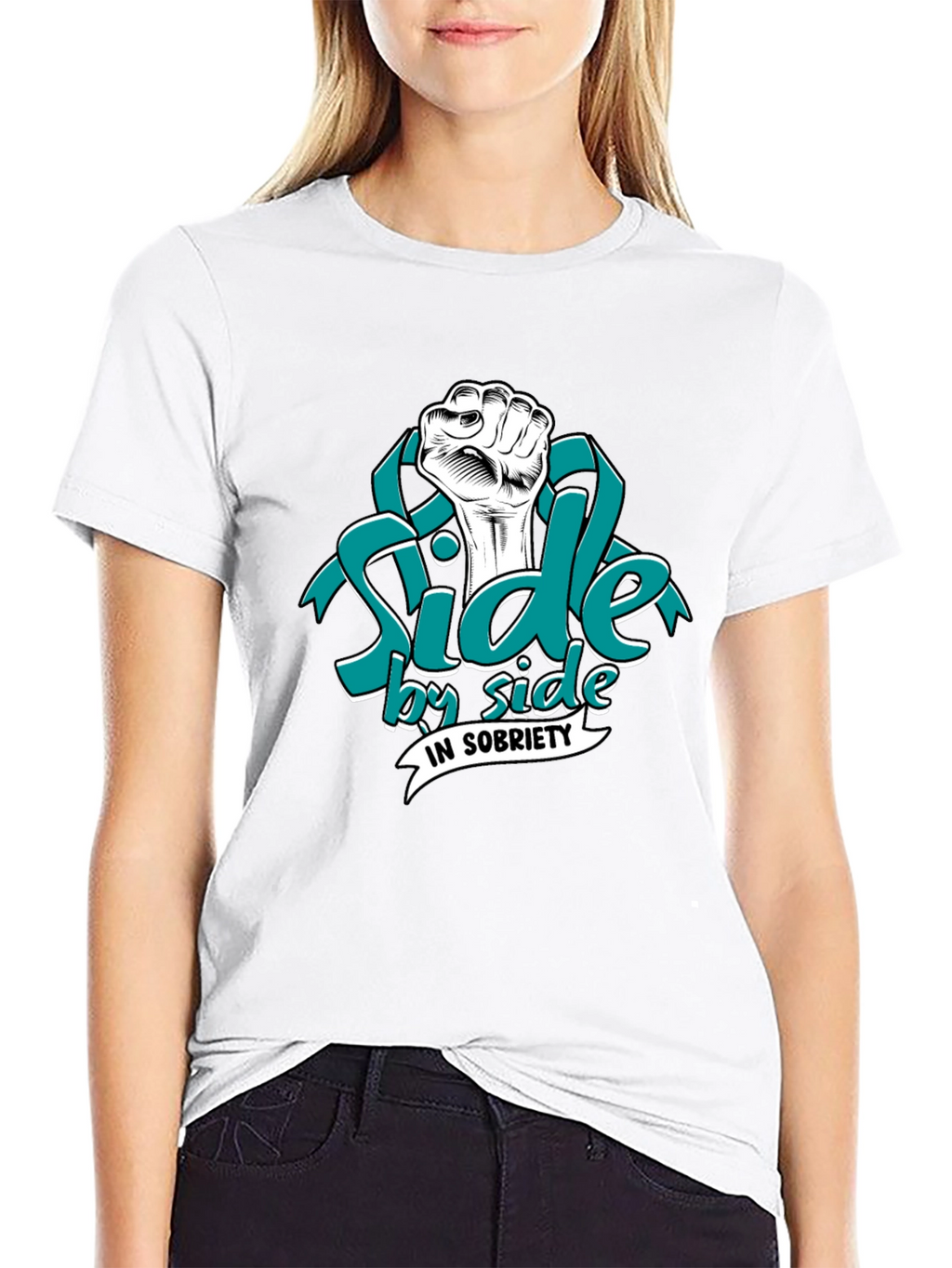 Side by Side in Sobriety Graphic T-Shirt