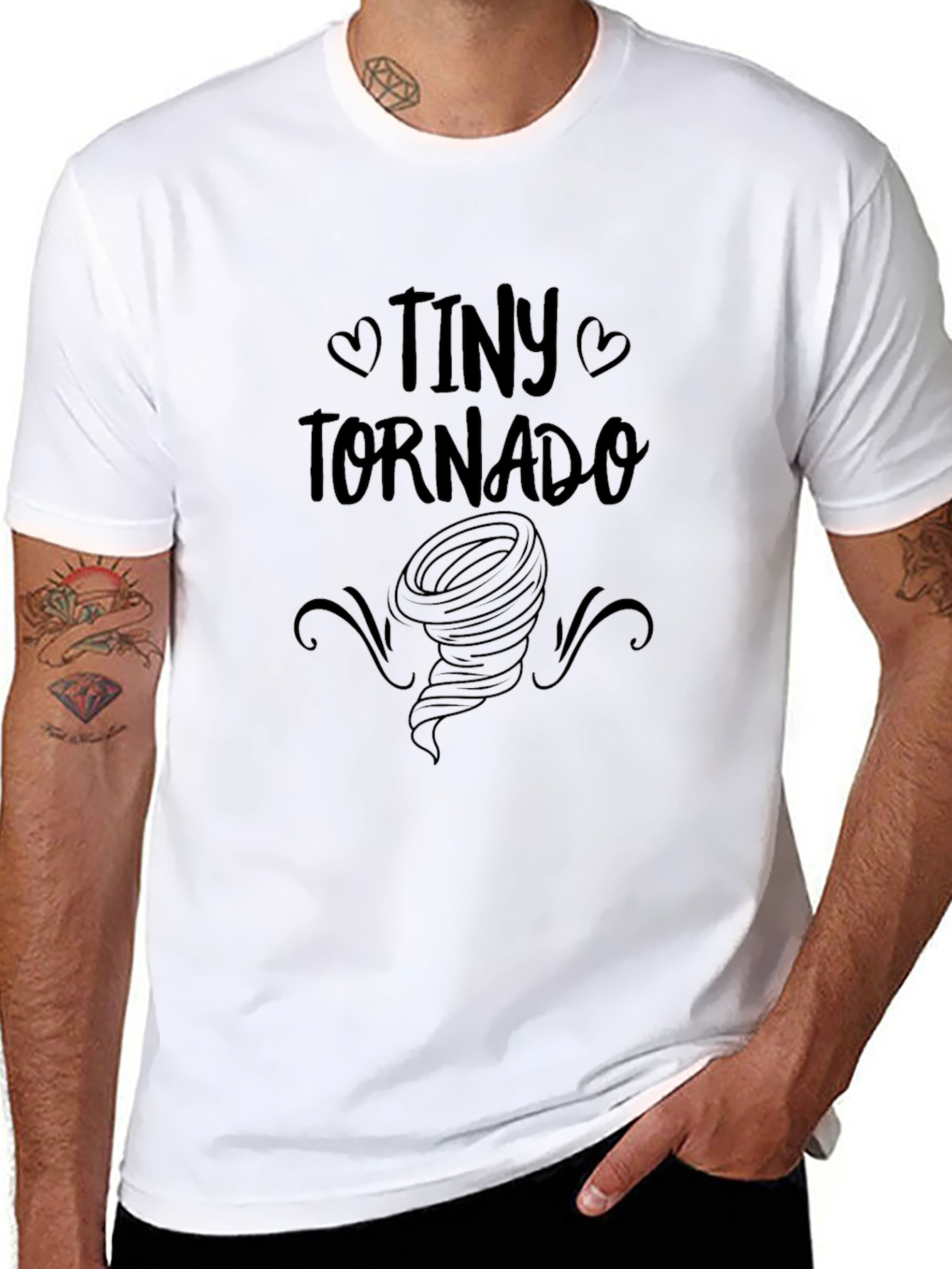 Tiny Tornado Black Graphic Tee