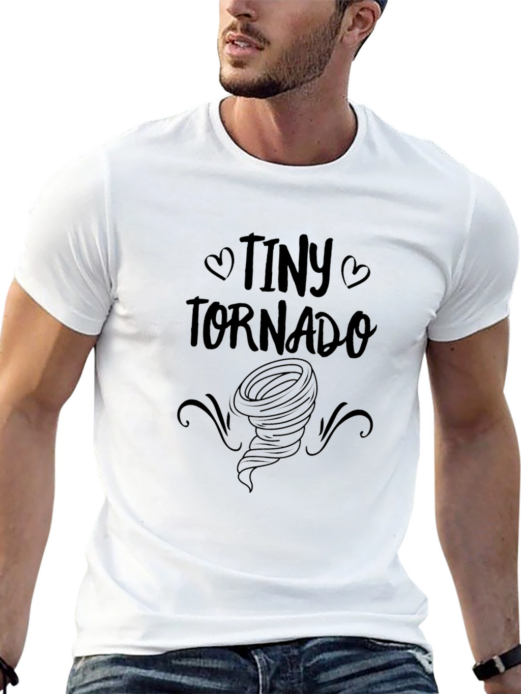 Tiny Tornado Black Graphic Tee