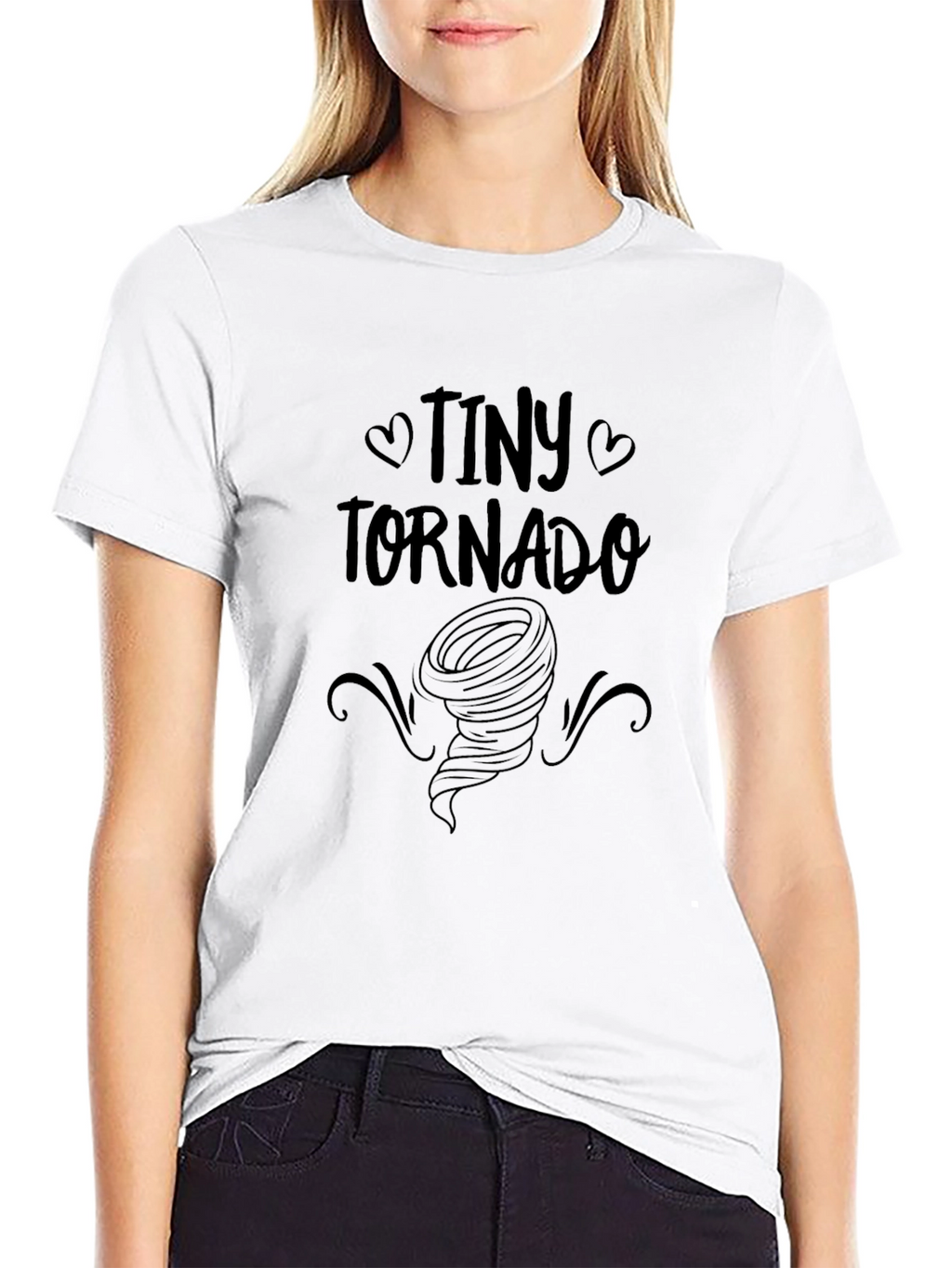 Tiny Tornado Black Graphic Tee