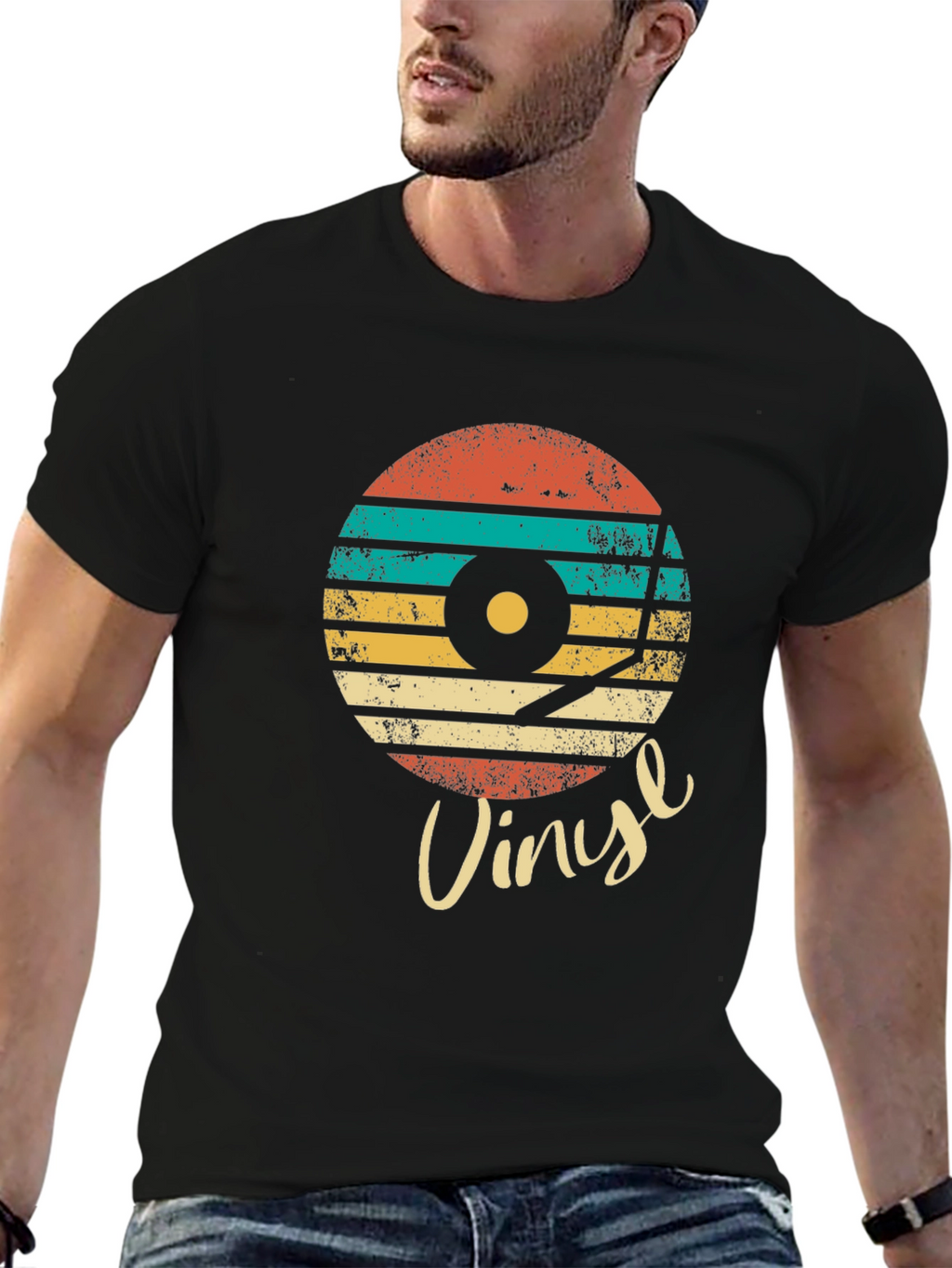 Retro Vinyl Record Graphic Tee