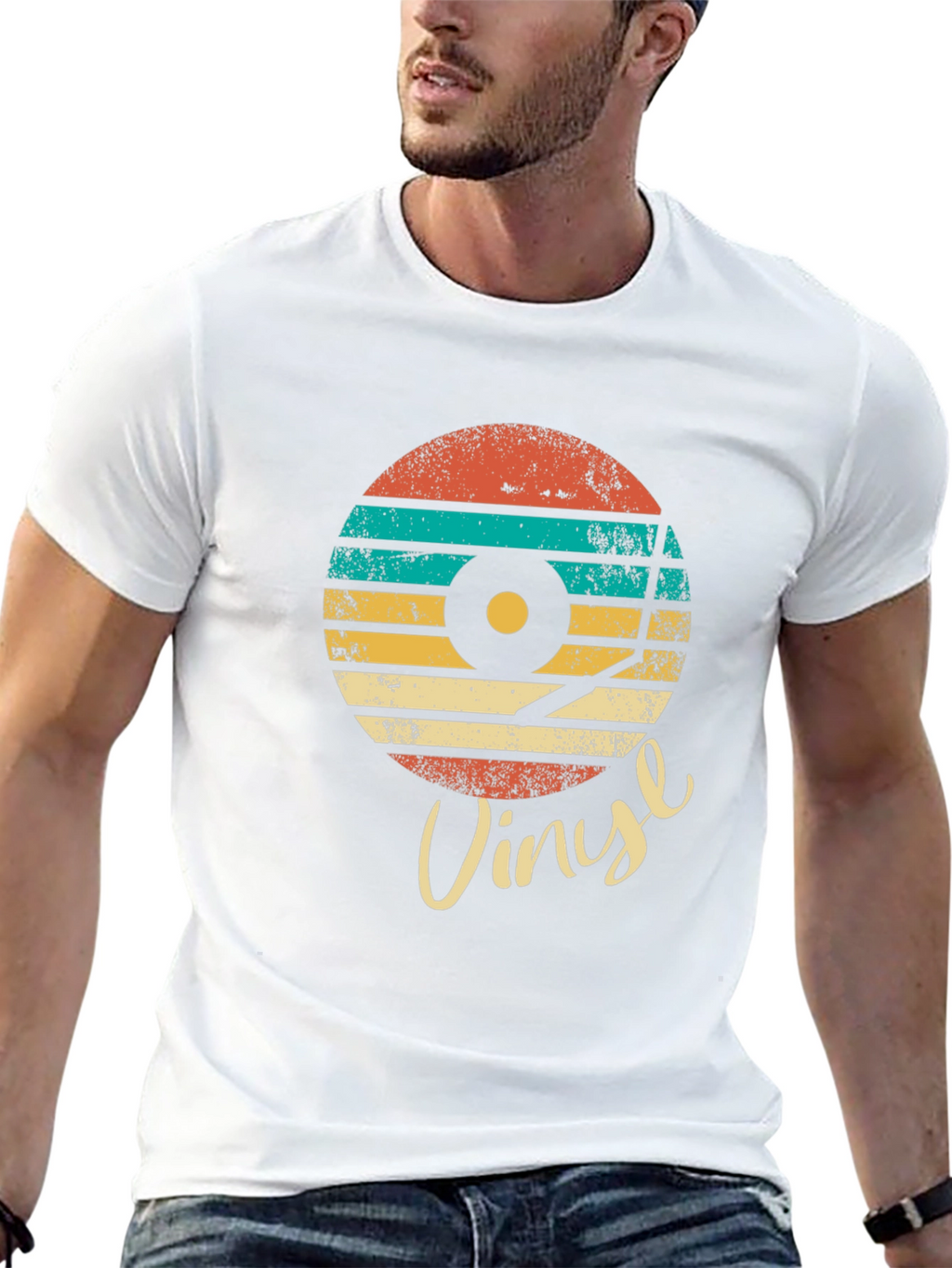 Retro Vinyl Record Graphic Tee