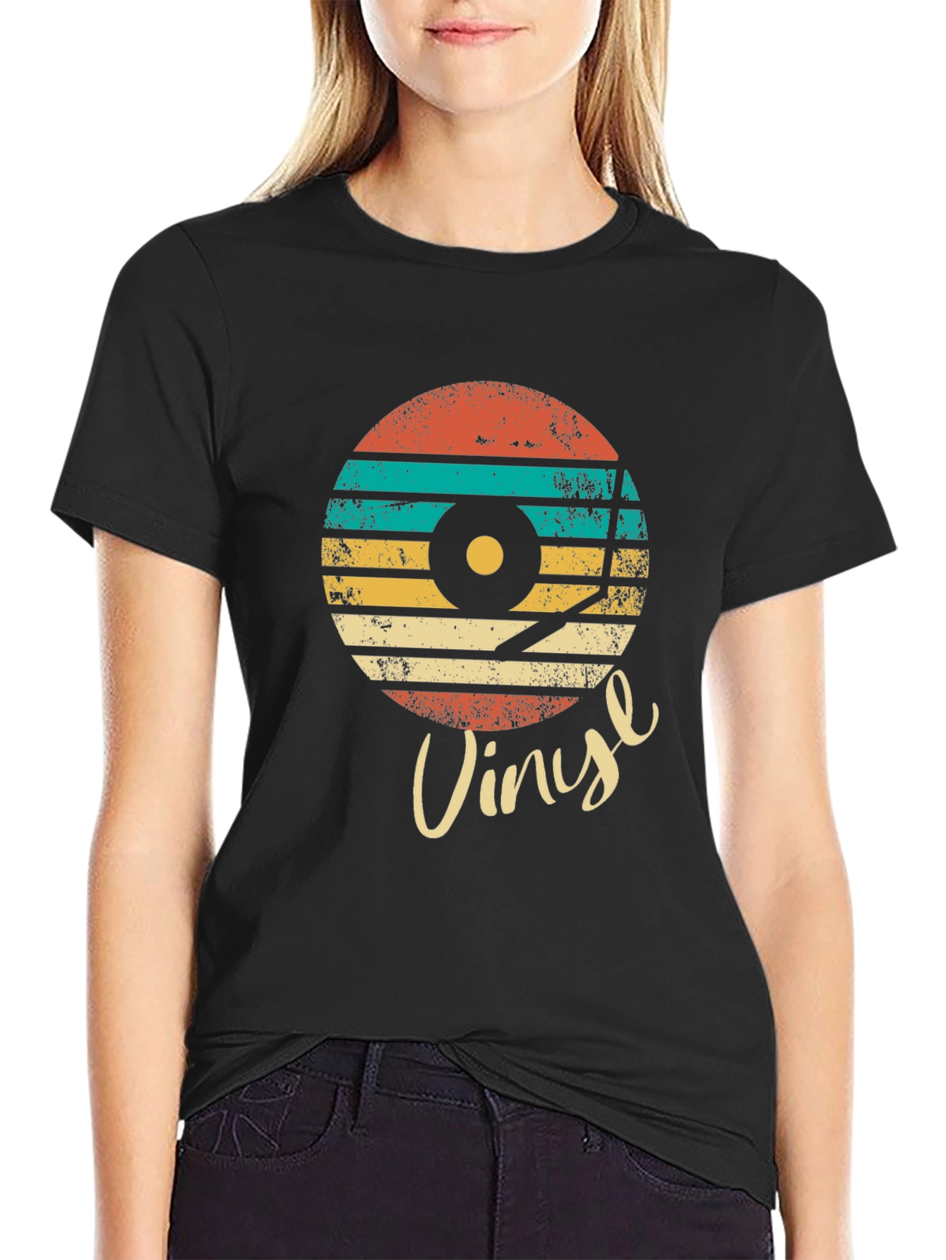 Retro Vinyl Record Graphic Tee