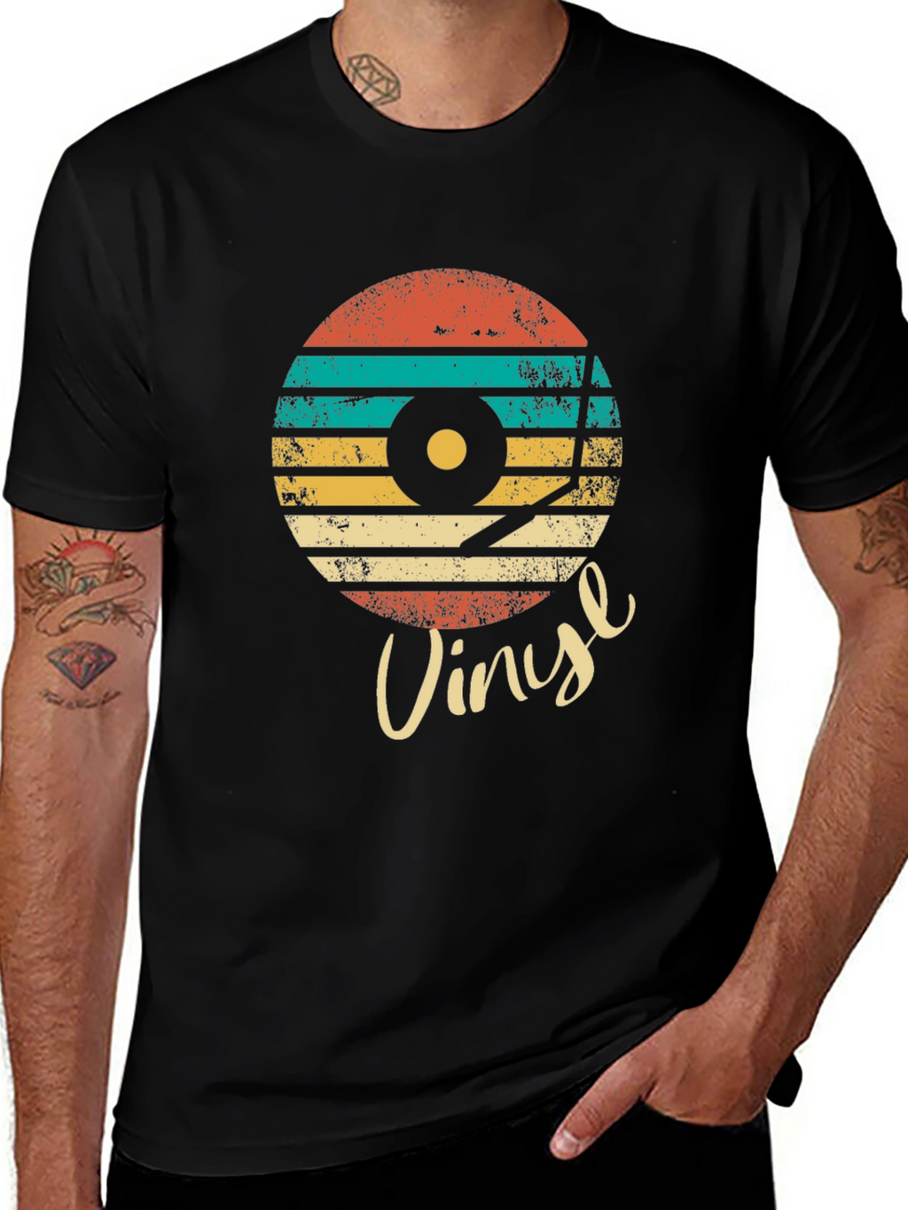 Retro Vinyl Record Graphic Tee
