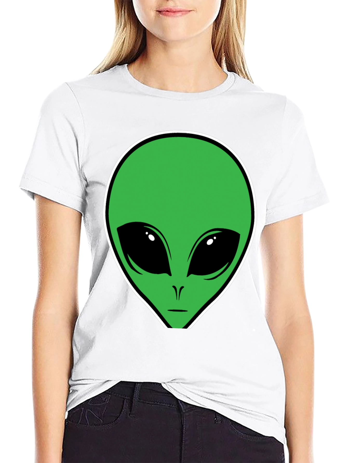 Alien Graphic T-Shirt - Black Cotton Tee