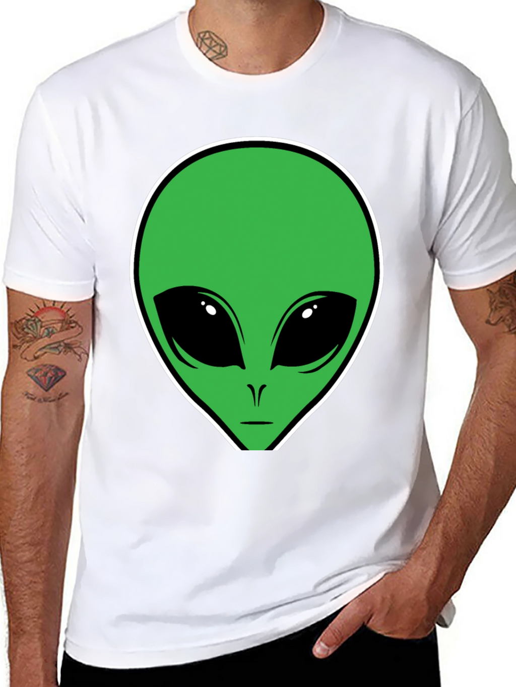 Alien Graphic T-Shirt - Black Cotton Tee