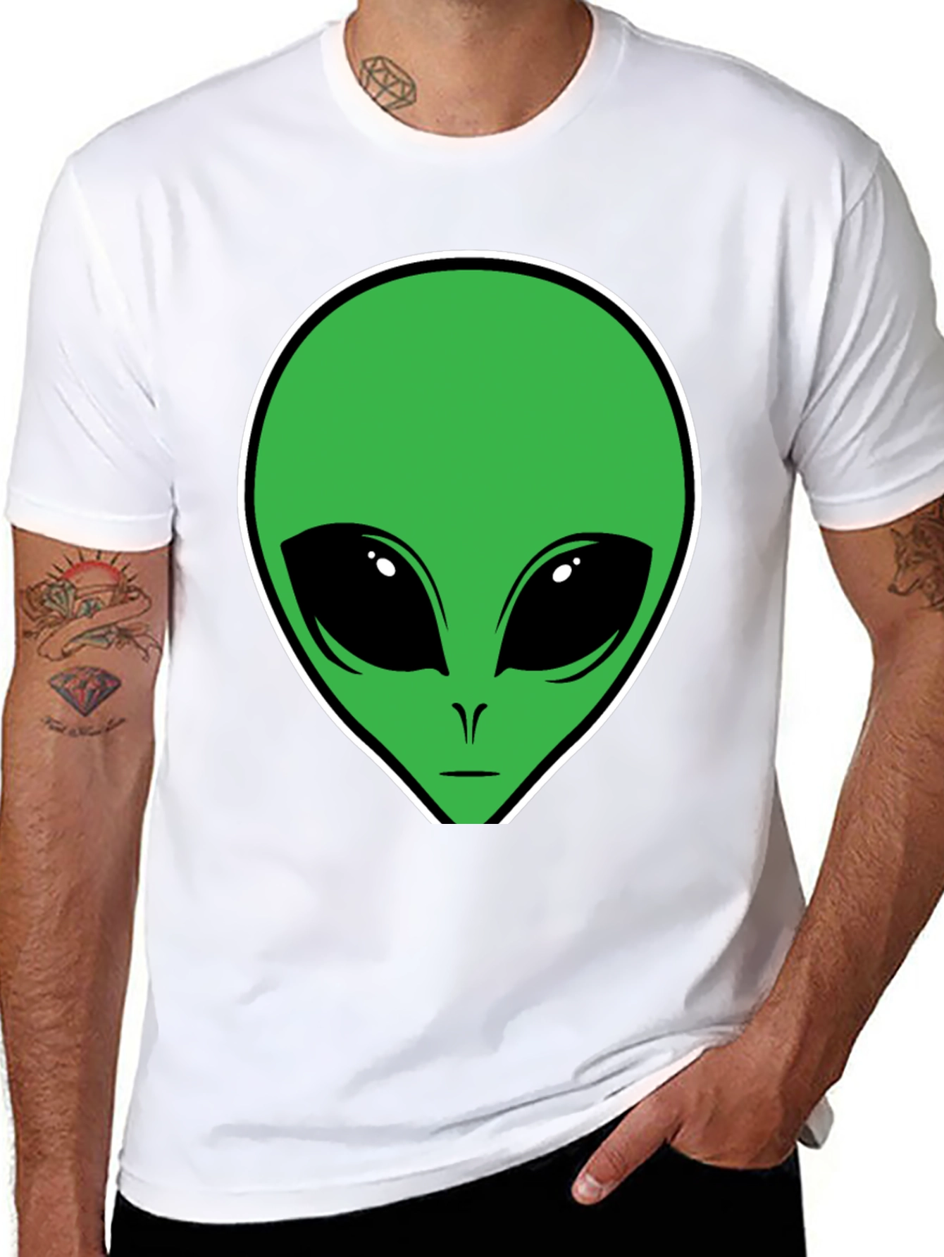Alien Graphic T-Shirt - Black Cotton Tee