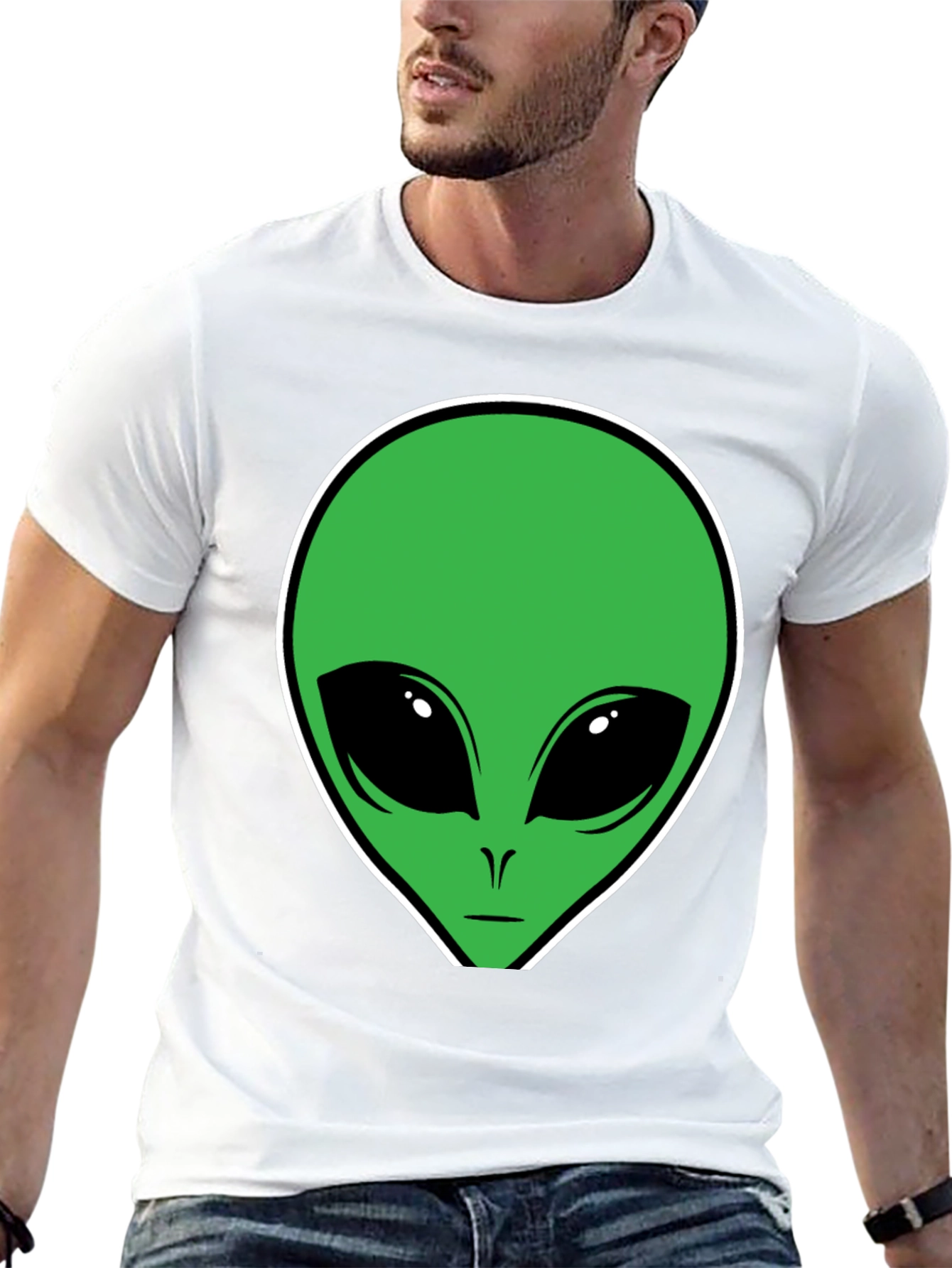 Alien Graphic T-Shirt - Black Cotton Tee