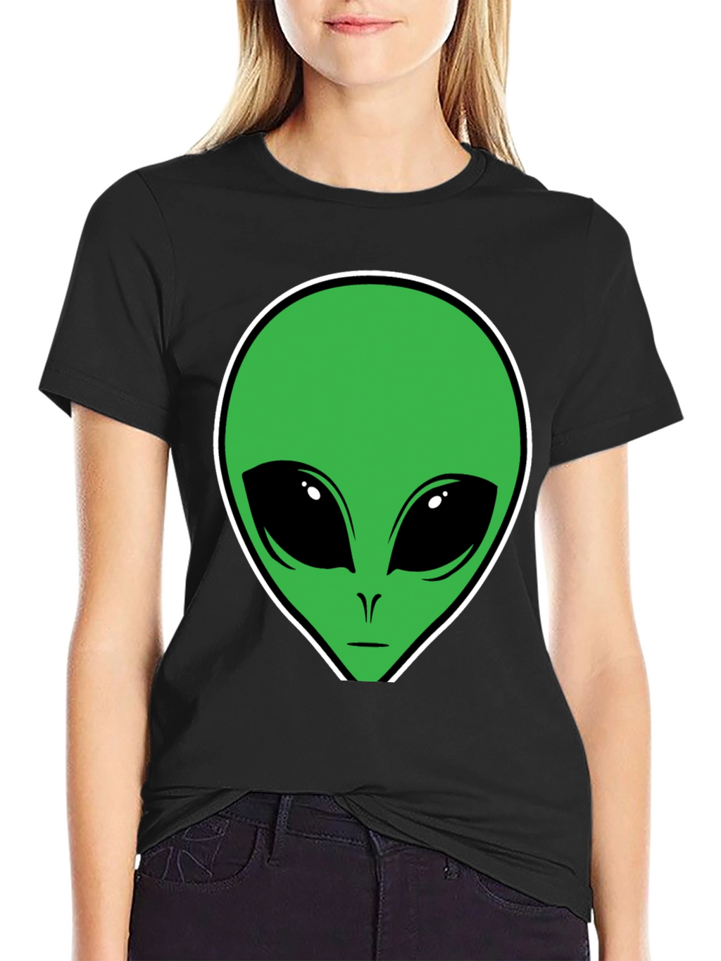 Alien Graphic T-Shirt - Black Cotton Tee