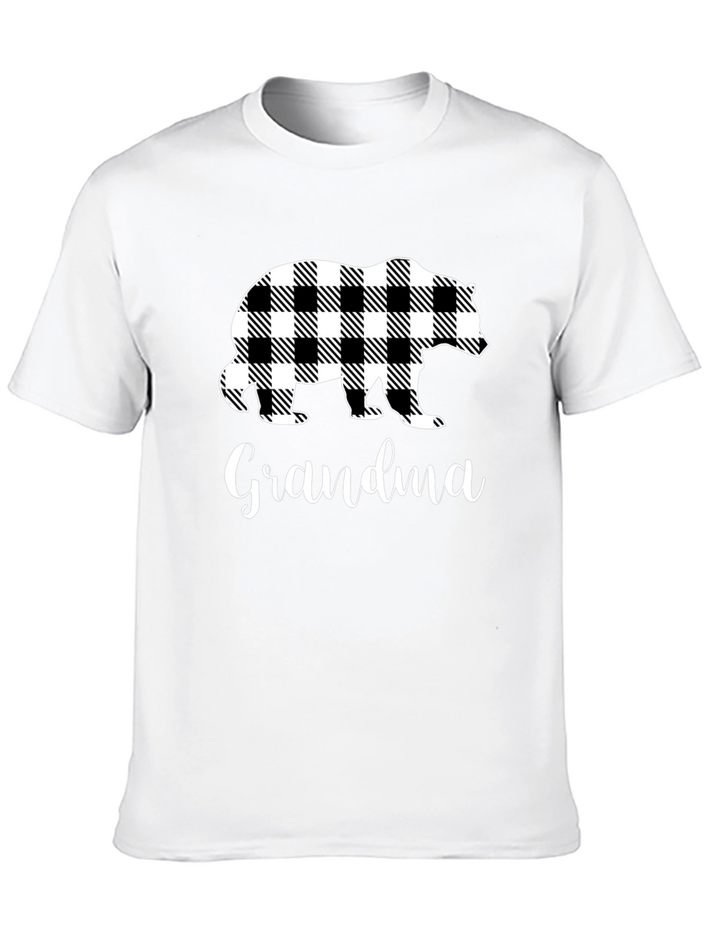 Grandma Bear Plaid T-Shirt