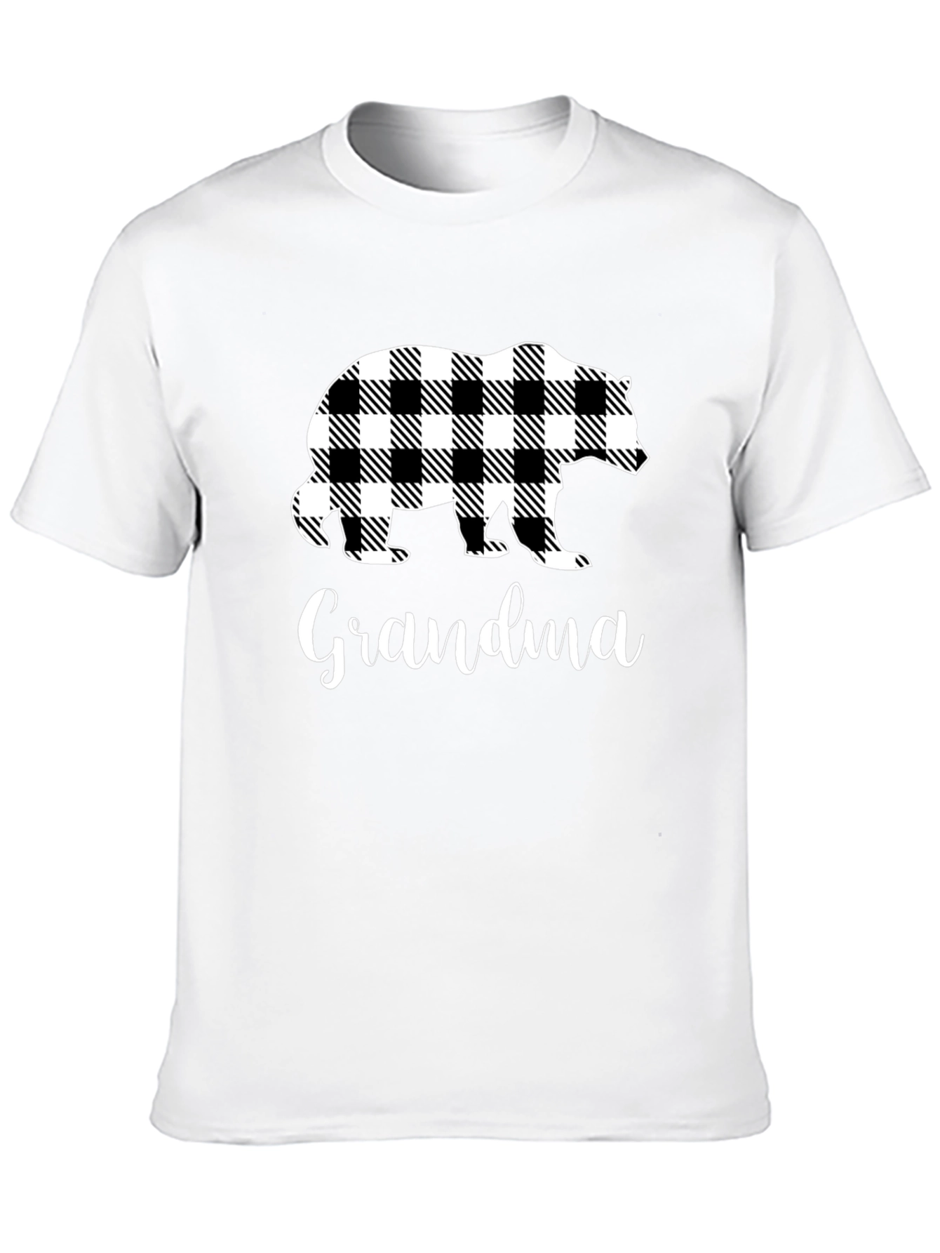 Grandma Bear Plaid T-Shirt