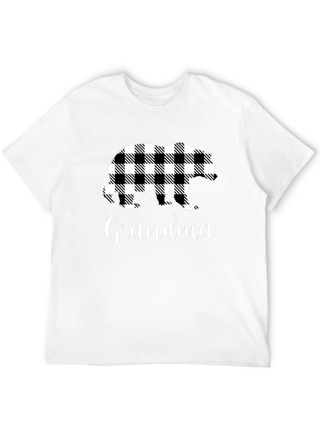 Grandma Bear Plaid T-Shirt