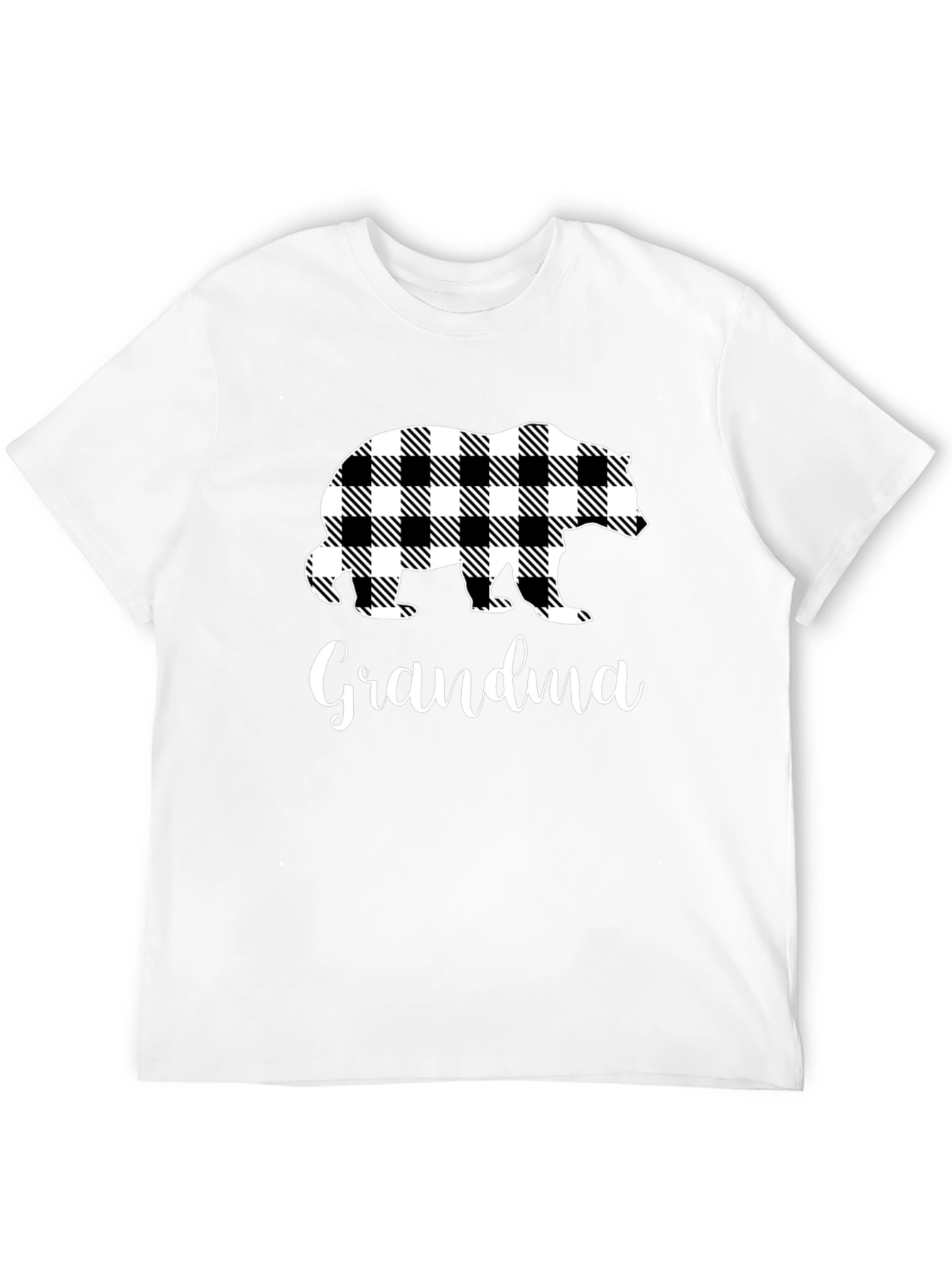 Grandma Bear Plaid T-Shirt