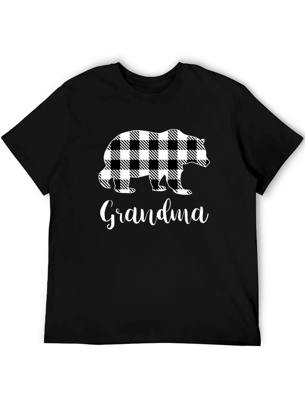 Grandma Bear Plaid T-Shirt