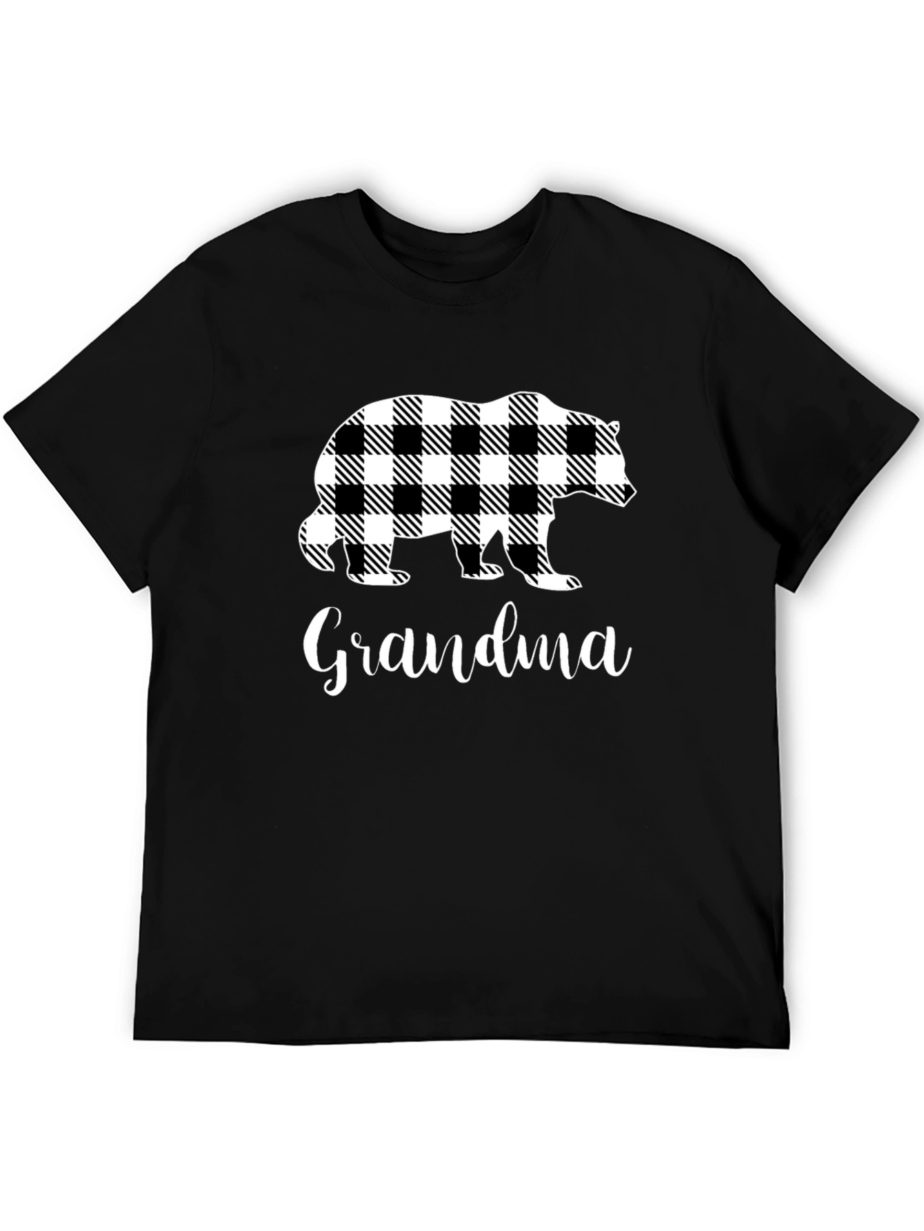 Grandma Bear Plaid T-Shirt