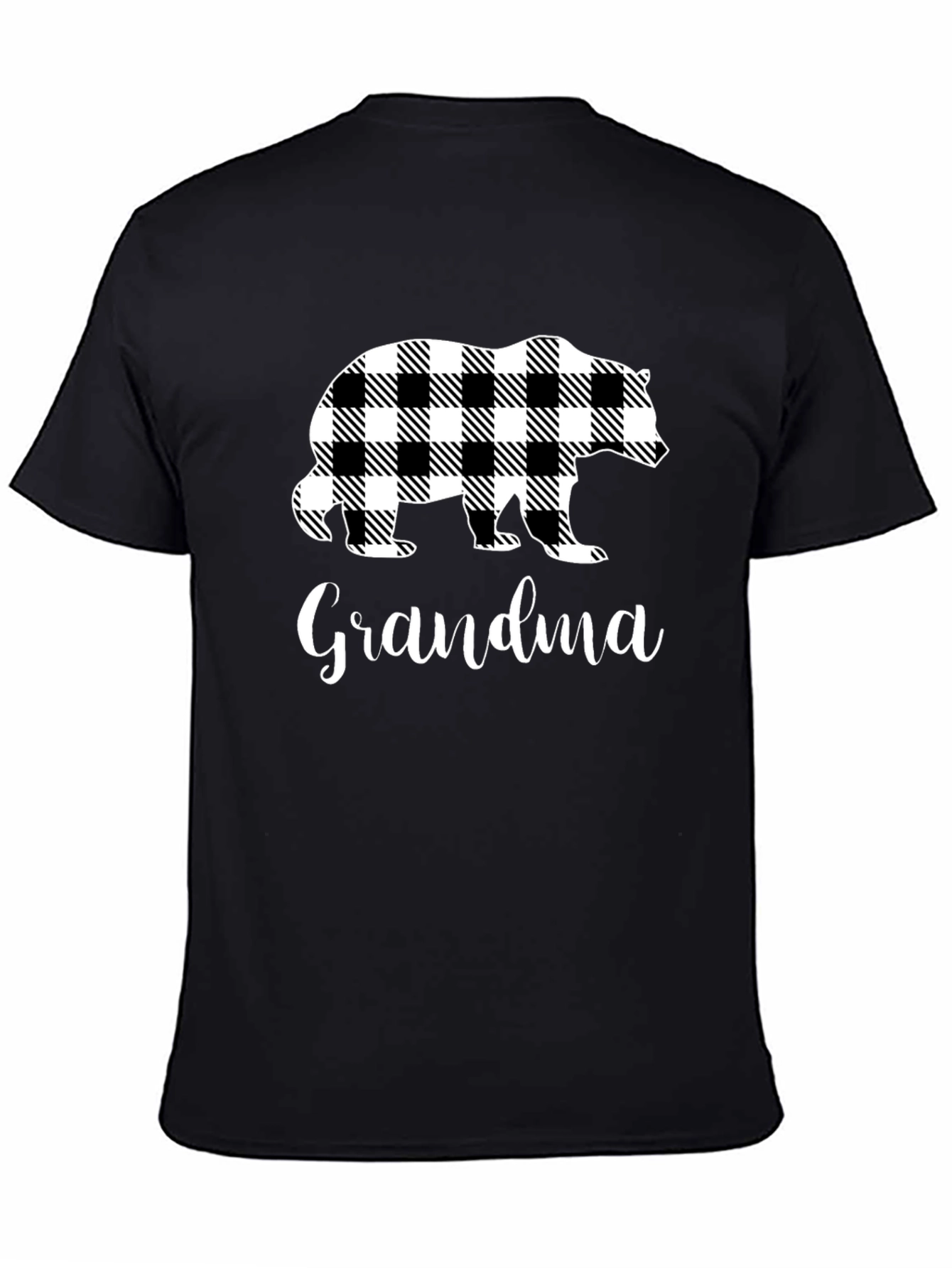 Grandma Bear Plaid T-Shirt
