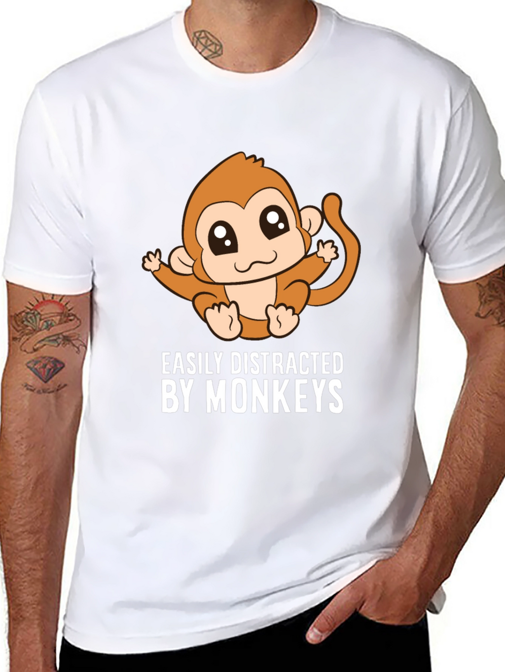 Easily Distracted By Monkeys Graphic Tee