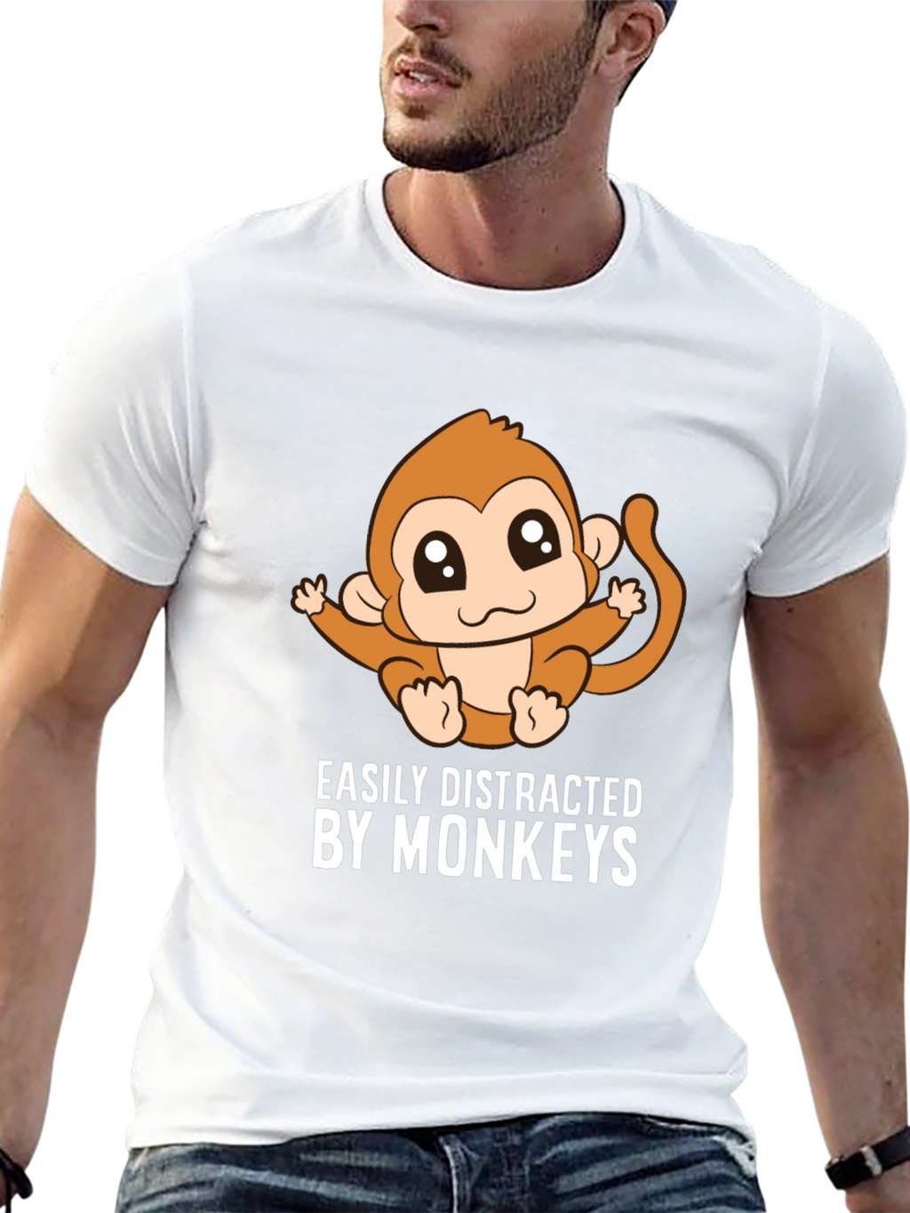 Easily Distracted By Monkeys Graphic Tee