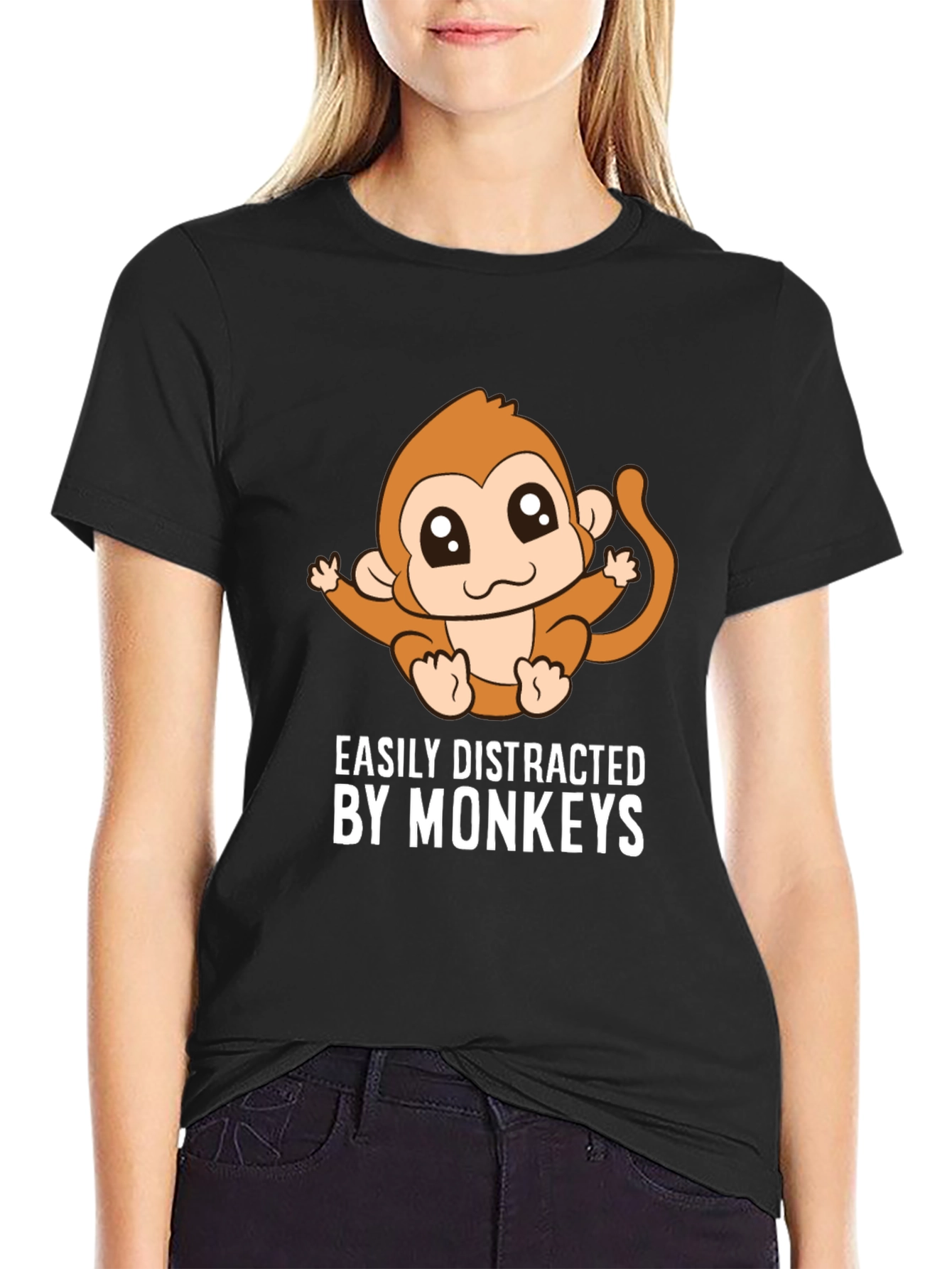 Easily Distracted By Monkeys Graphic Tee