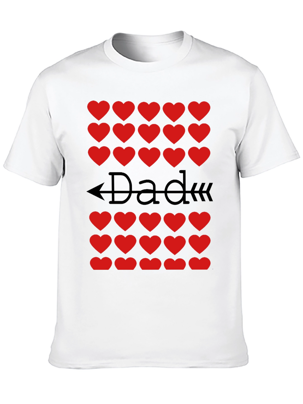 Dad Heart Arrow T-Shirt - Black Cotton Tee