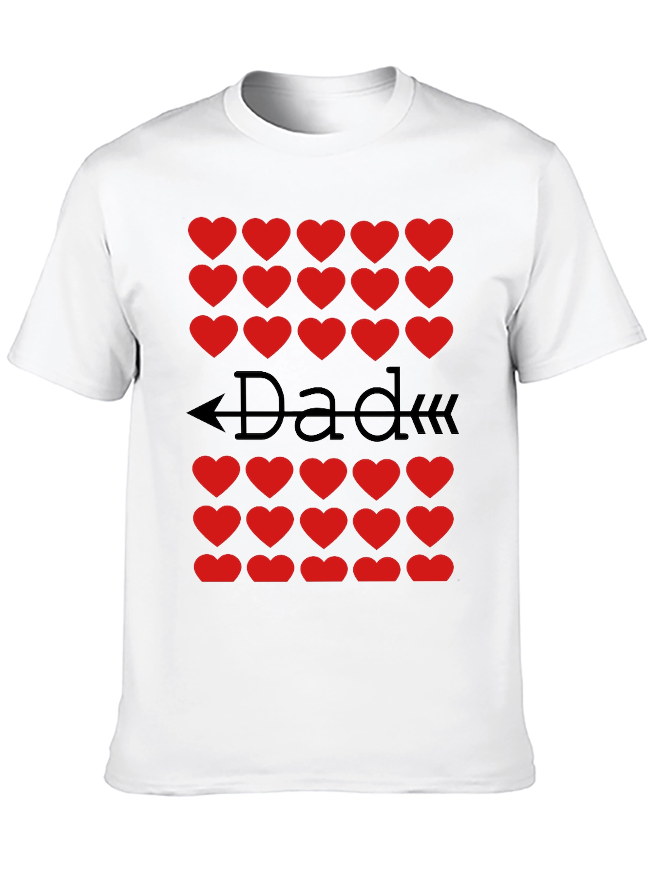 Dad Heart Arrow T-Shirt - Black Cotton Tee