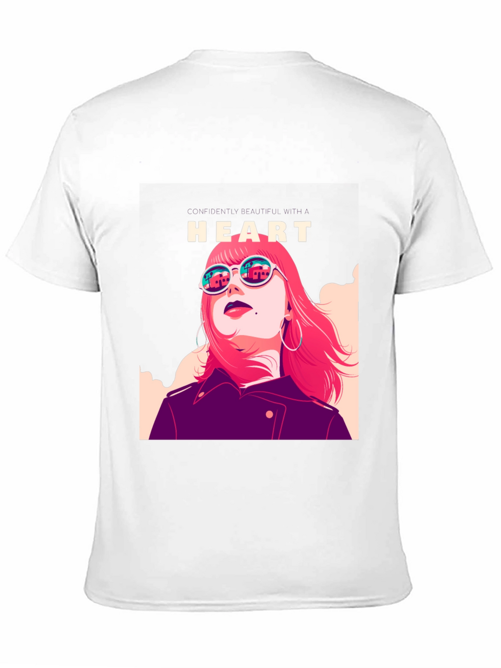 Heart Illustration Black T-Shirt
