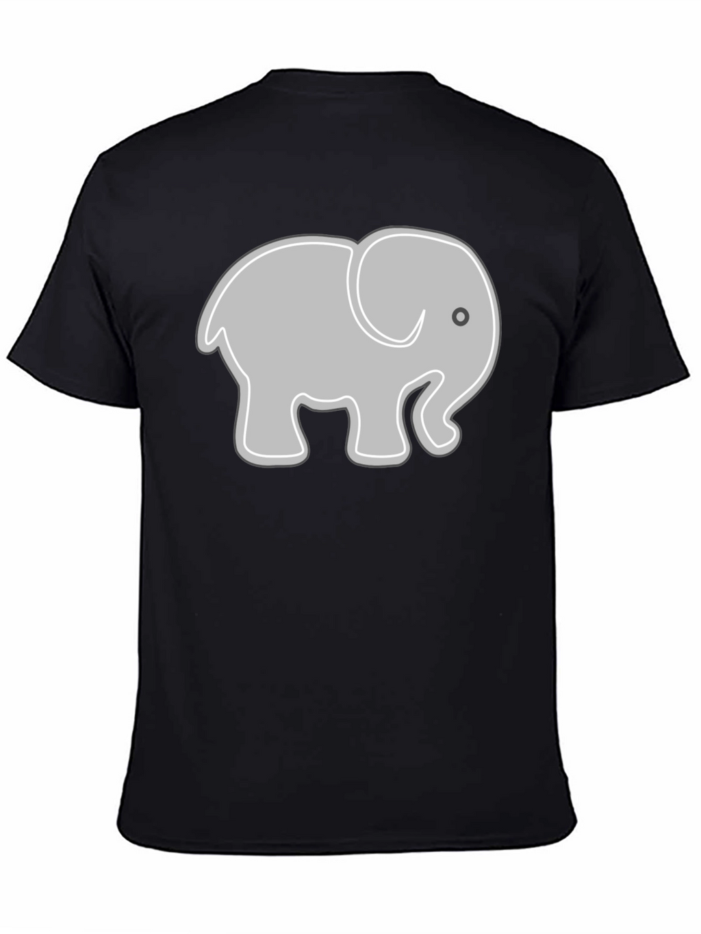 Elephant Graphic Tee - Black Cotton Comfort