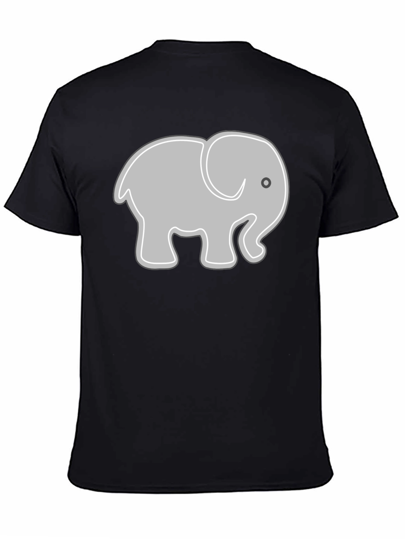 Elephant Graphic Tee - Black Cotton Comfort