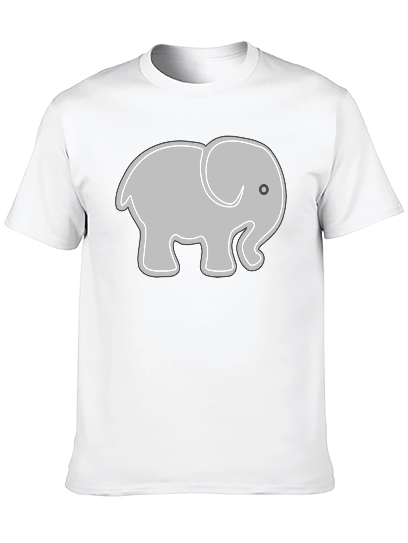 Elephant Graphic Tee - Black Cotton Comfort