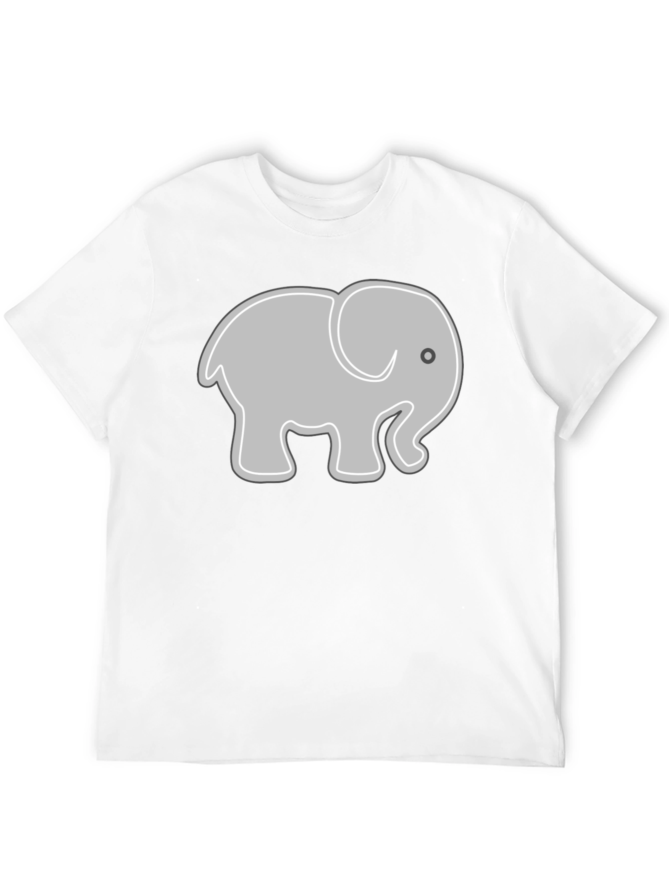 Elephant Graphic Tee - Black Cotton Comfort