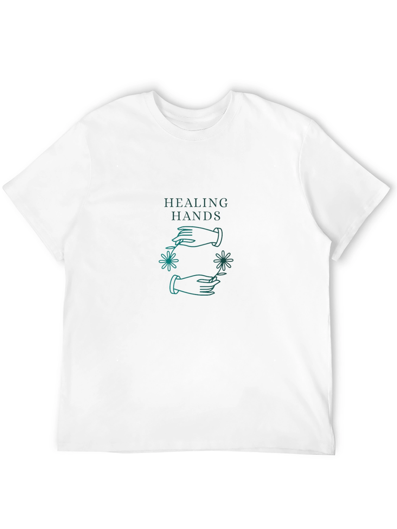Healing Hands Graphic Tee - Black Cotton Comfort