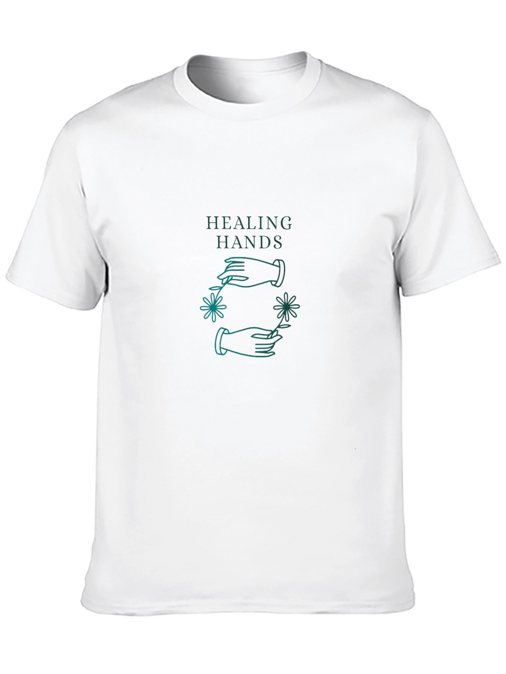 Healing Hands Graphic Tee - Black Cotton Comfort