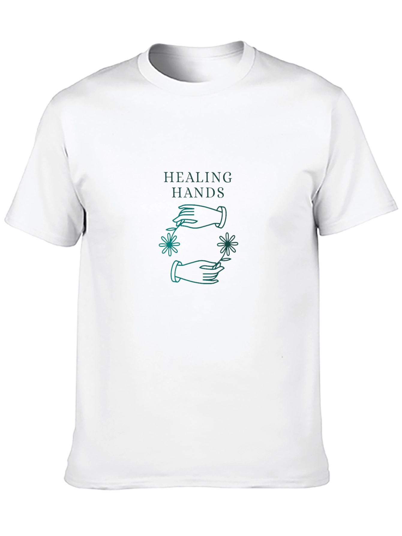 Healing Hands Graphic Tee - Black Cotton Comfort