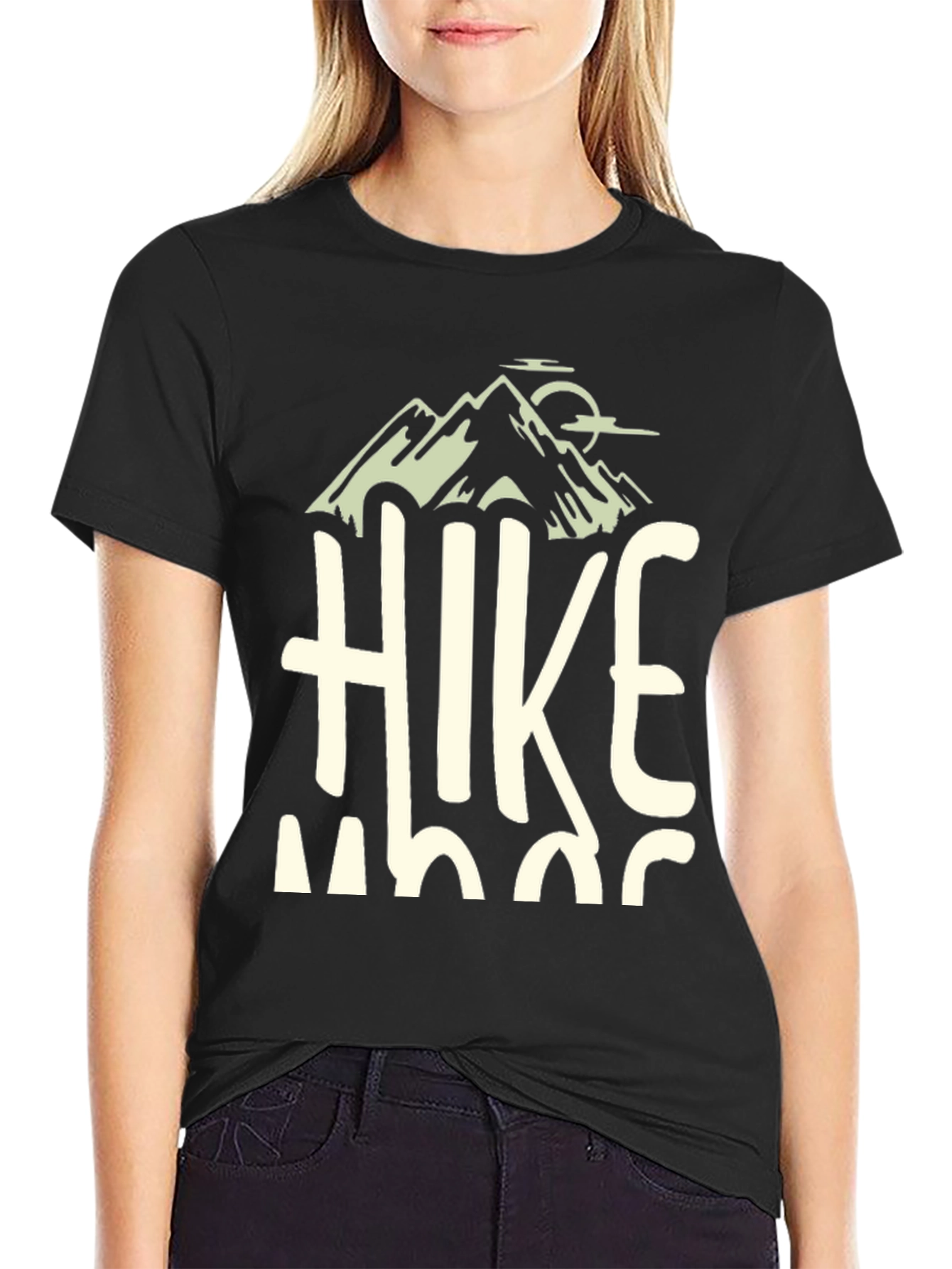 Hike Mode On Black Graphic Tee