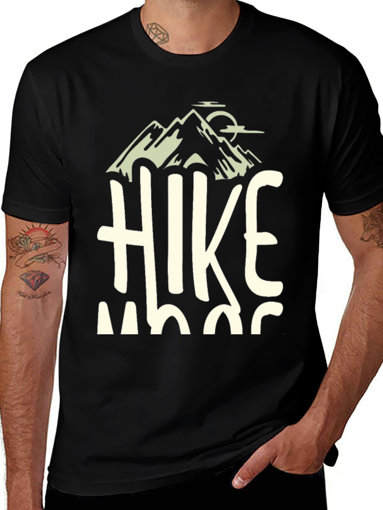 Hike Mode On Black Graphic Tee