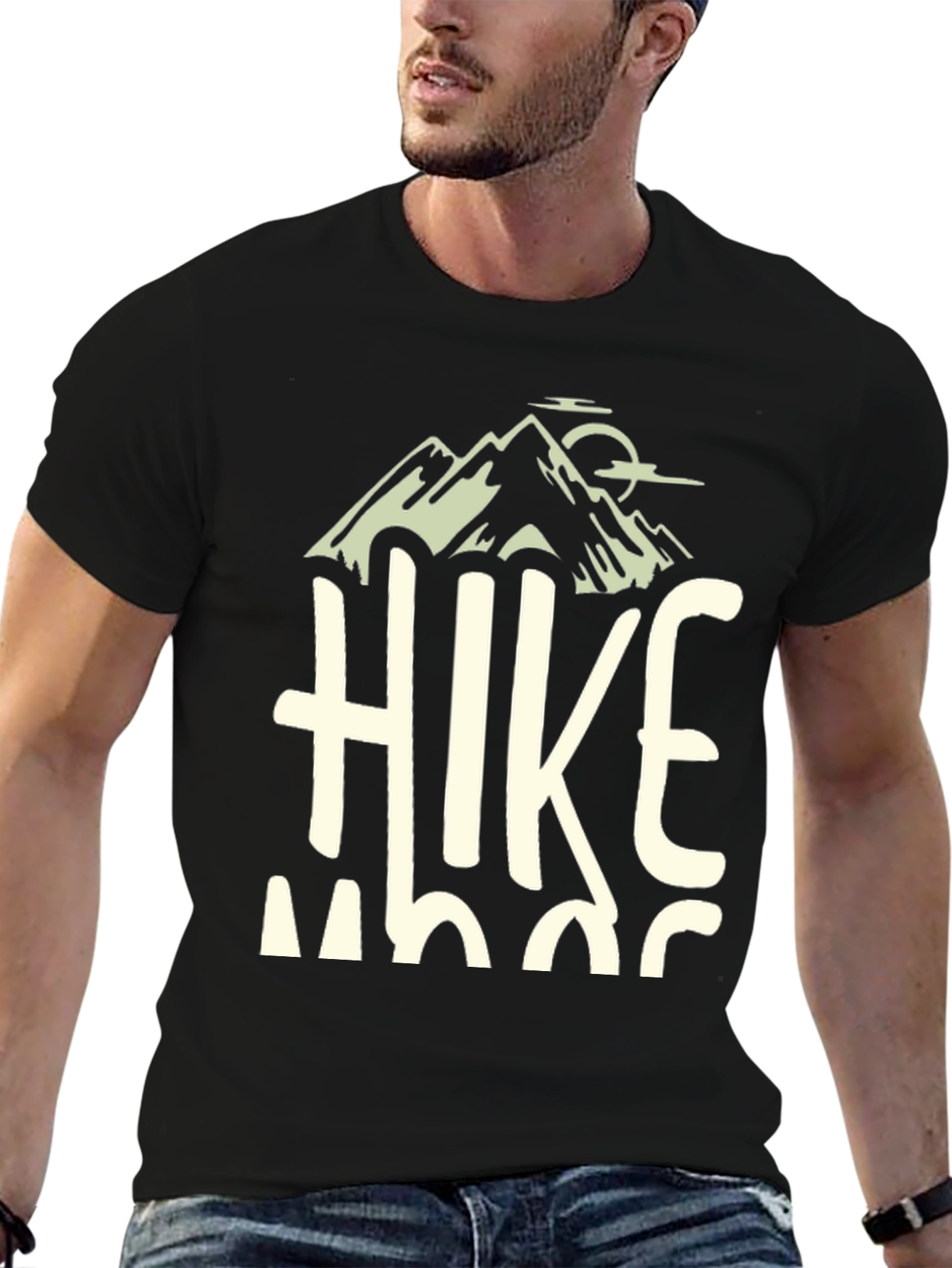 Hike Mode On Black Graphic Tee