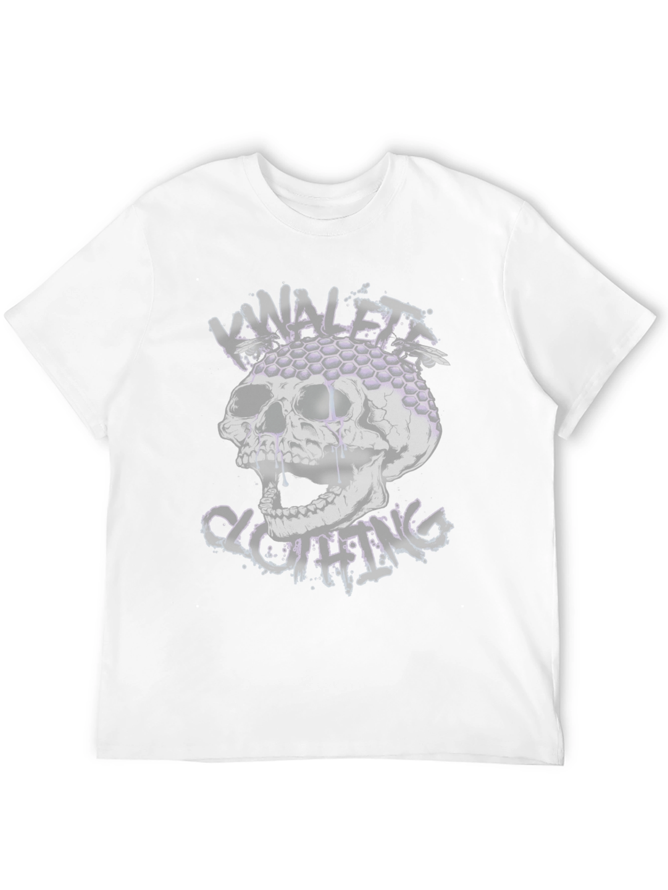 Skull & Honeycomb Graphic Black T-Shirt