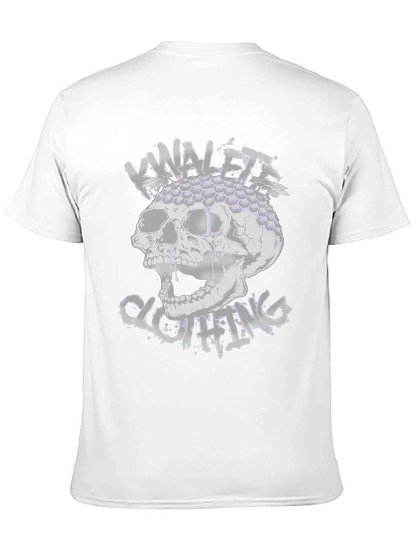 Skull & Honeycomb Graphic Black T-Shirt