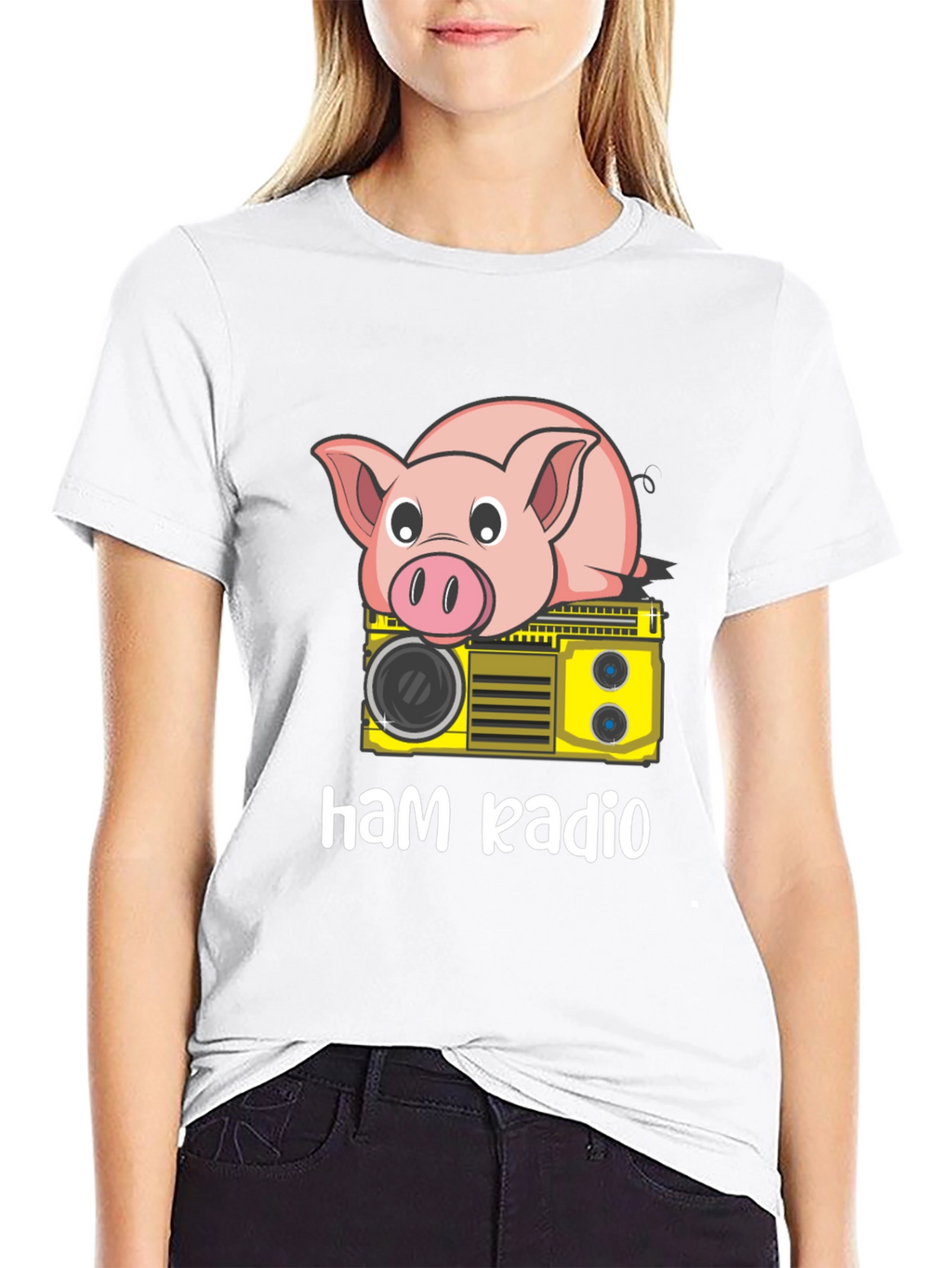 Ham Radio Pig Graphic Tee
