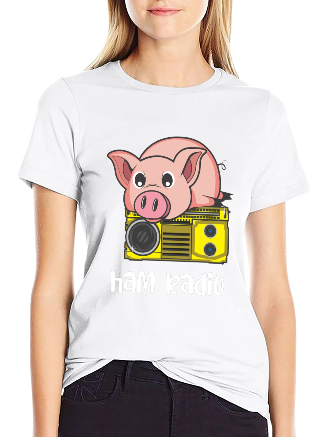 Ham Radio Pig Graphic Tee