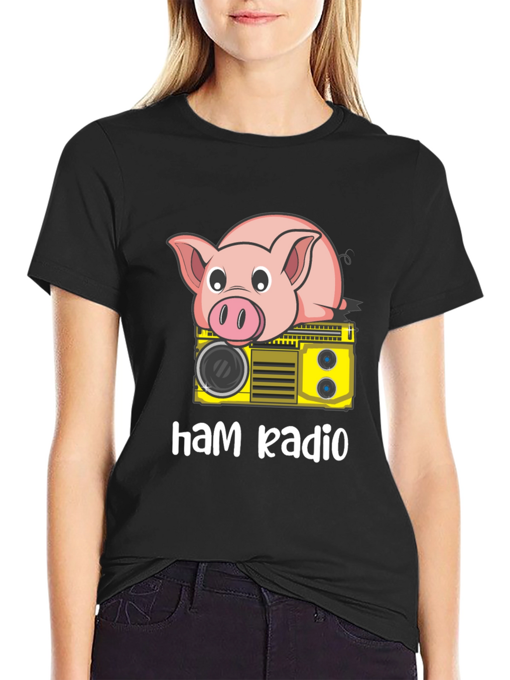 Ham Radio Pig Graphic Tee