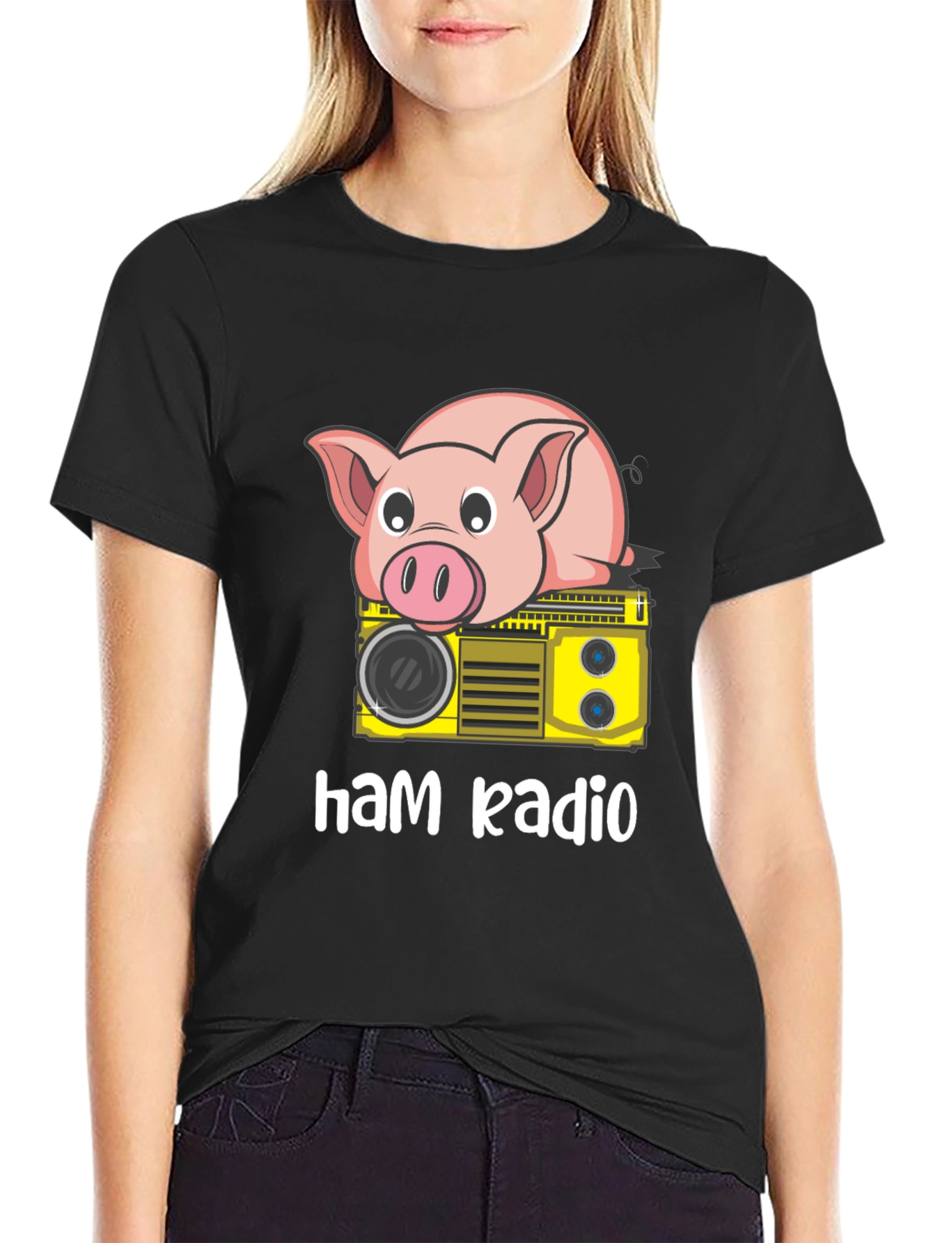 Ham Radio Pig Graphic Tee