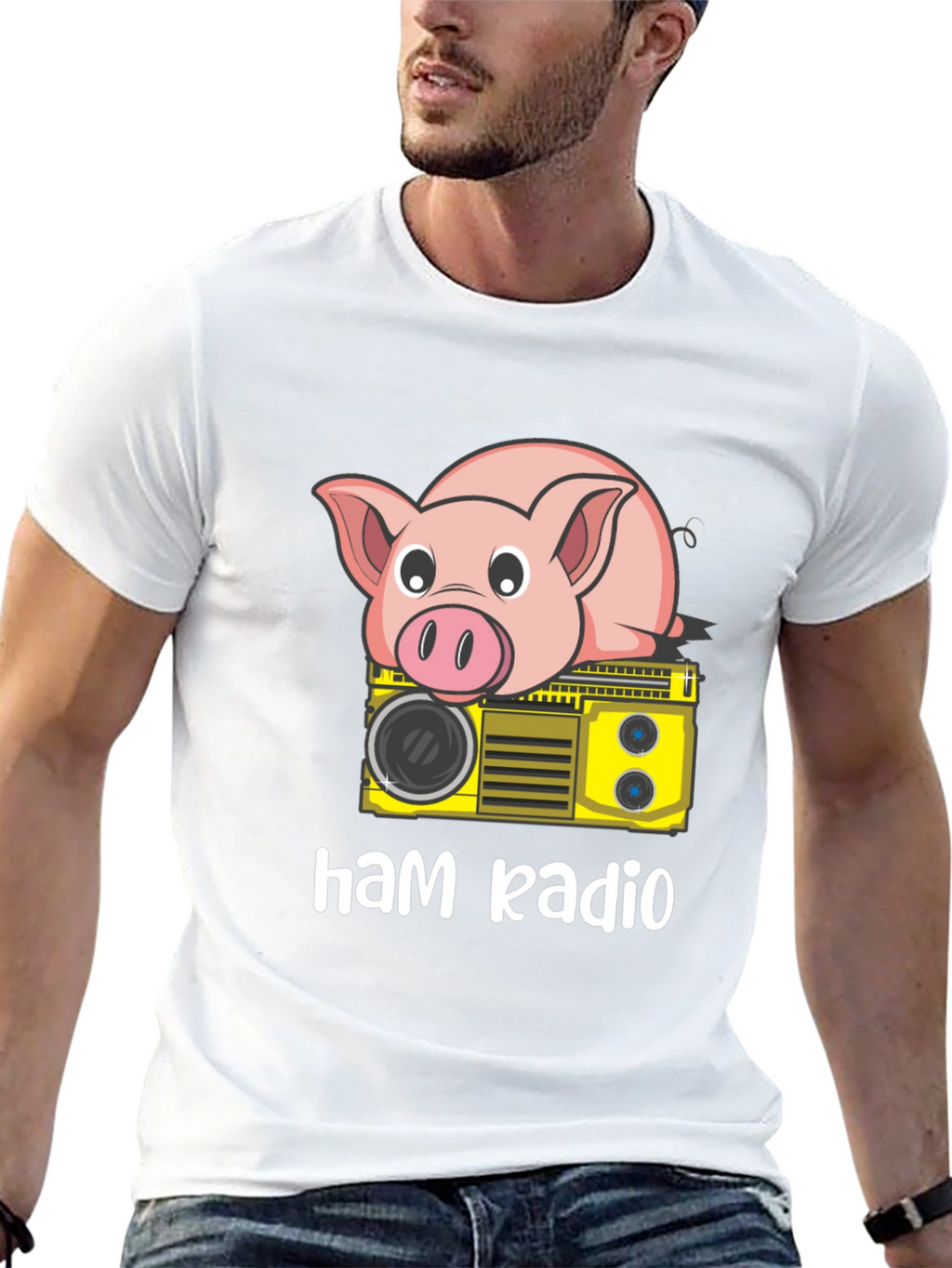 Ham Radio Pig Graphic Tee