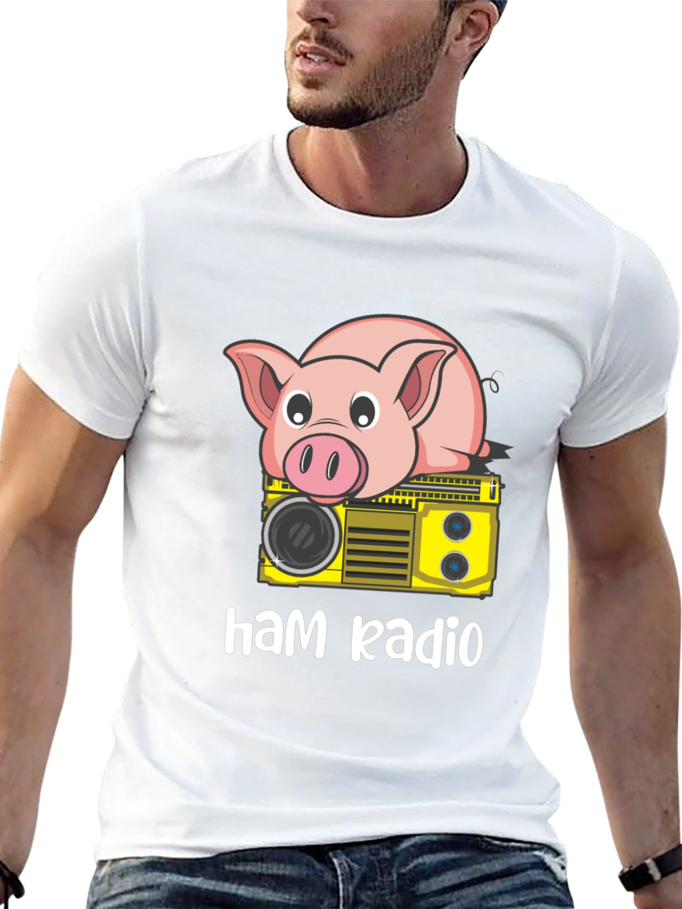 Ham Radio Pig Graphic Tee
