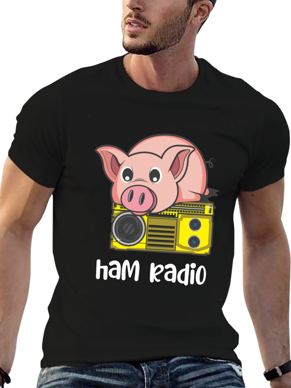 Ham Radio Pig Graphic Tee