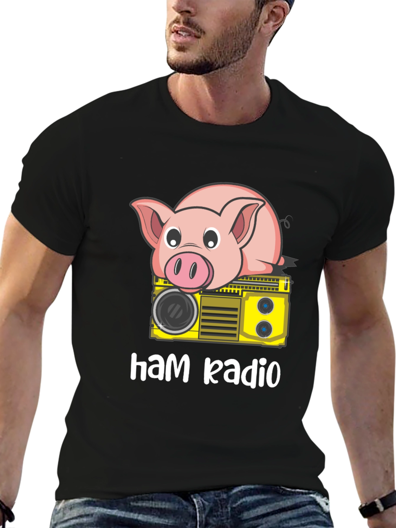 Ham Radio Pig Graphic Tee